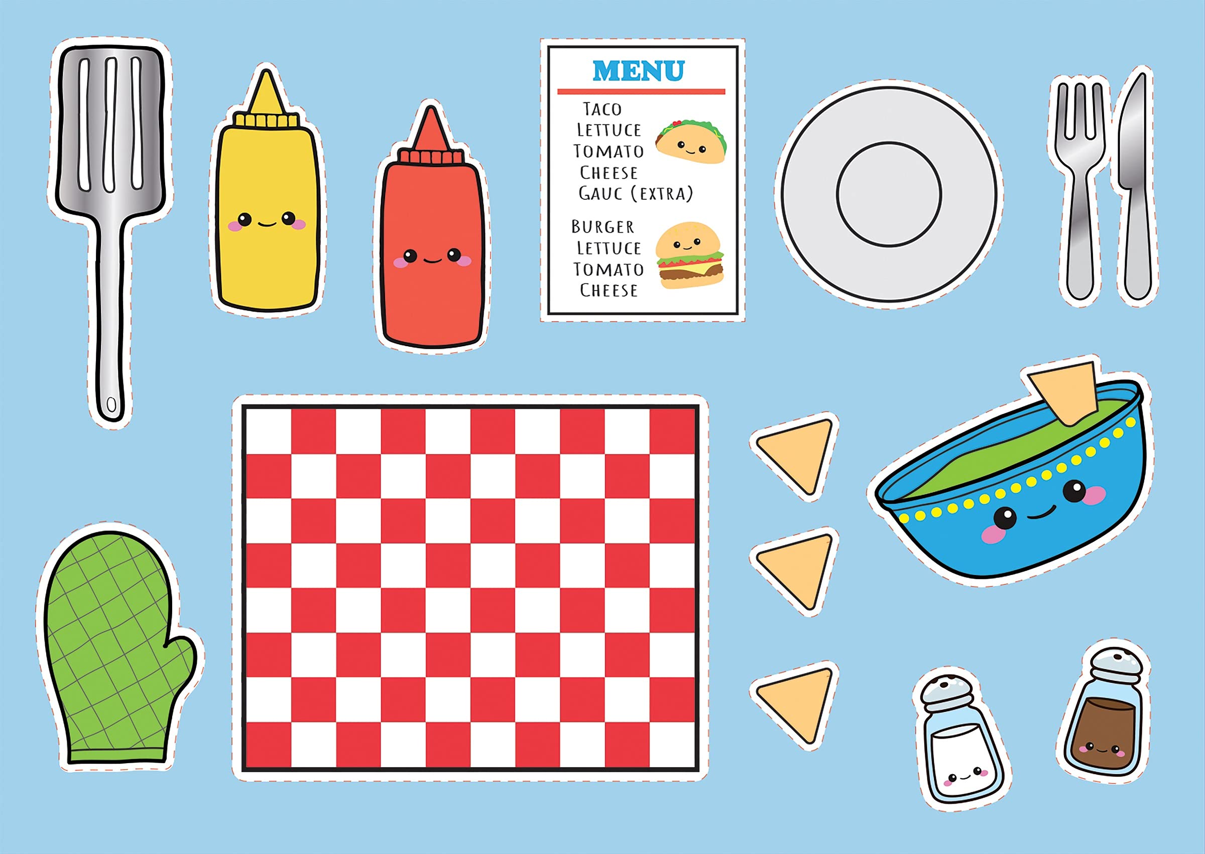 iScream Fizz Creations DIY Kawaii Foodie Friends Modeling Dough Kit - Make Cute Snack Shapes, Creative Play Dough Set for Kids Birthday Party & STEM Learning Activities