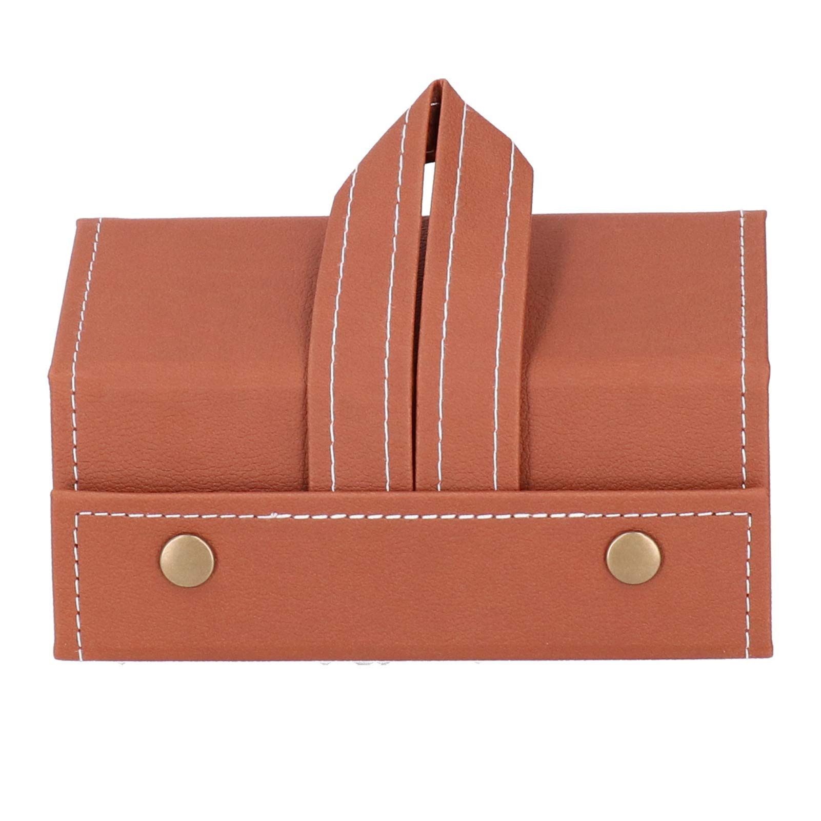Portable Small Sunglasses Case - Delicate Glasses Storage Box for Multiple Pairs, Jewelry & Watches - Perfect for Bike, Backpack, Store Display, Door & Shelf (Brown) - Travel & Home Organization Essential