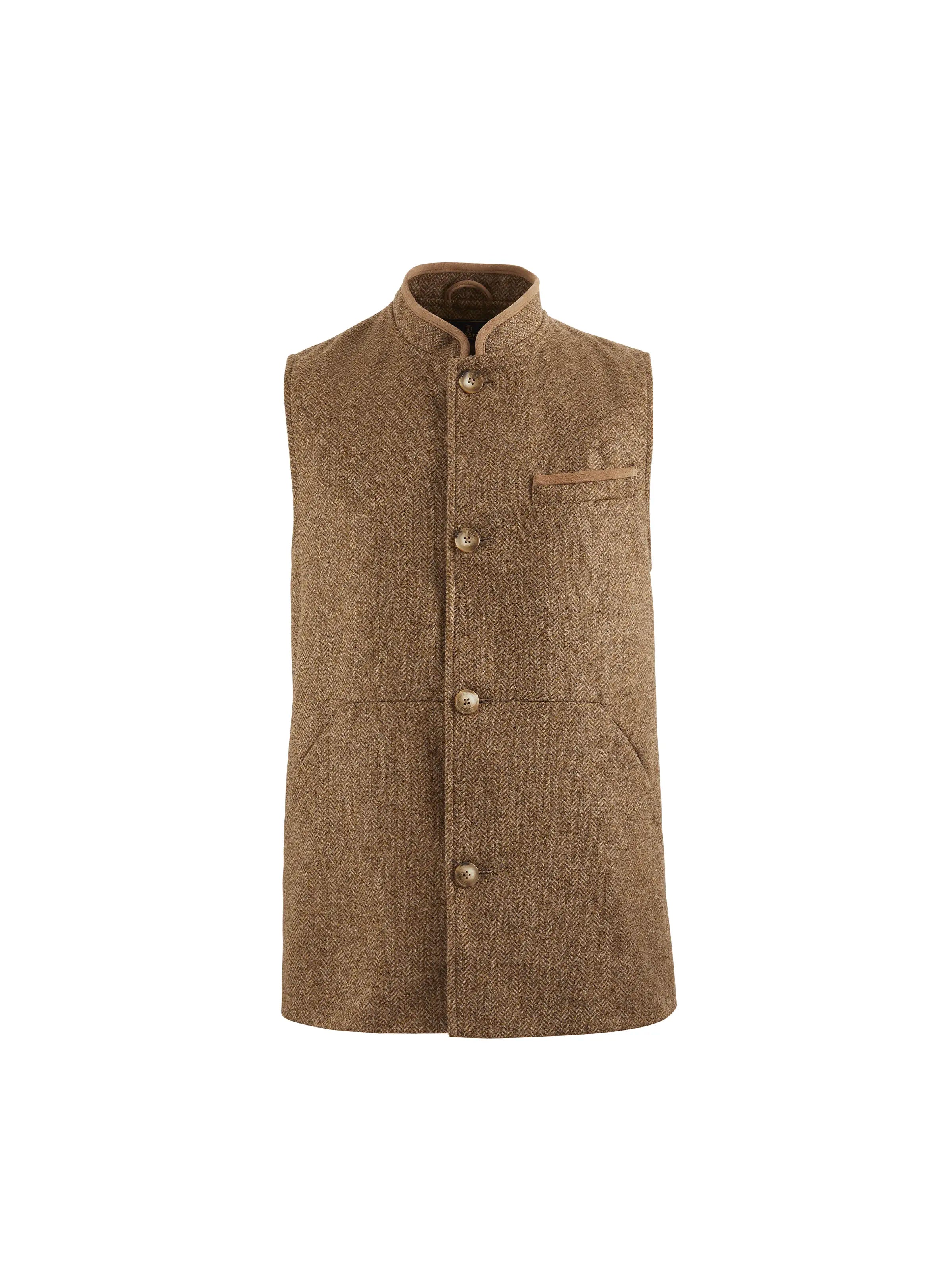 Edward Gilet Camel - Stylish & Comfortable Men's Waistcoat for Casual & Formal Wear - Perfect for Office, Weddings & Outdoor Events