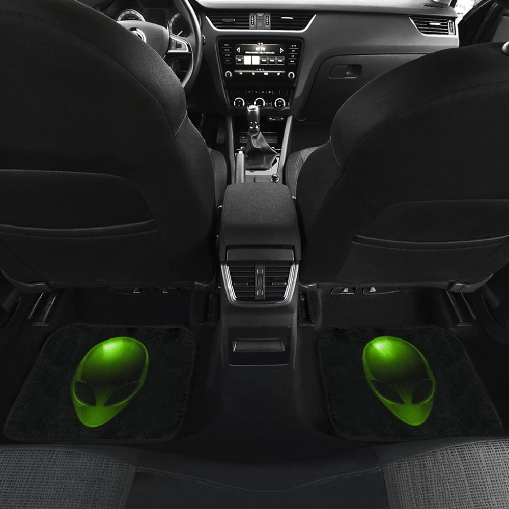 Premium Alien-Themed Car Floor Mats - Non-Slip, Custom Fit, Easy to Clean - Perfect Gift for Sci-Fi Lovers & Car Enthusiasts (Model 212304) - Great for Road Trips, Daily Commutes & Themed Car Decor