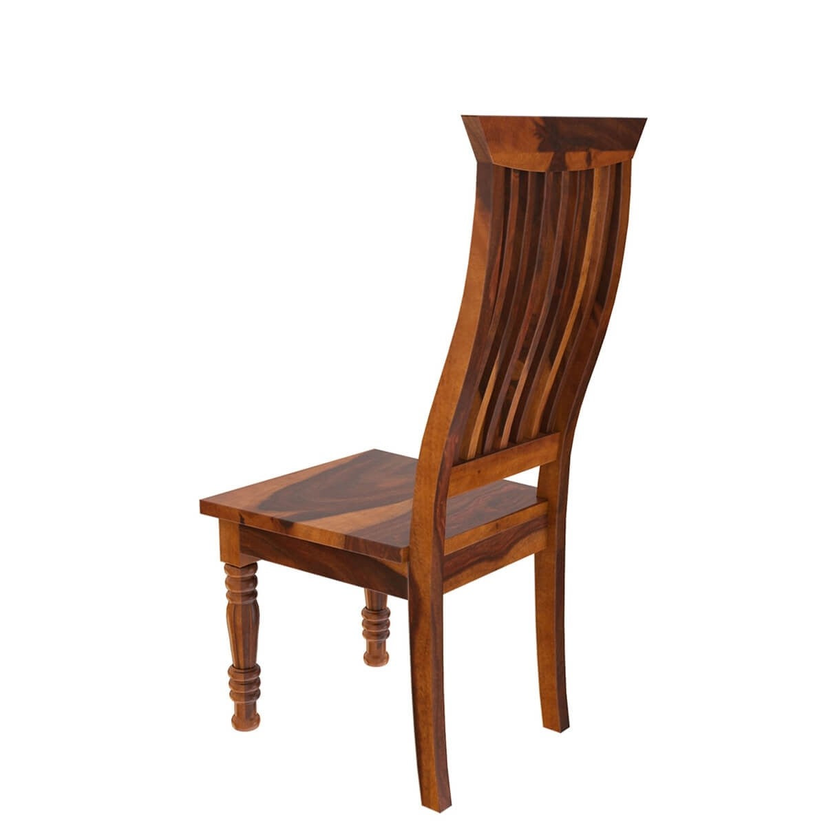Handcrafted Indian Solid Wood Wave Back Ergonomic Chair - Natural Wood Office Chair for Home & Workspace - Perfect for Long Hours Sitting, Meditation & Relaxation