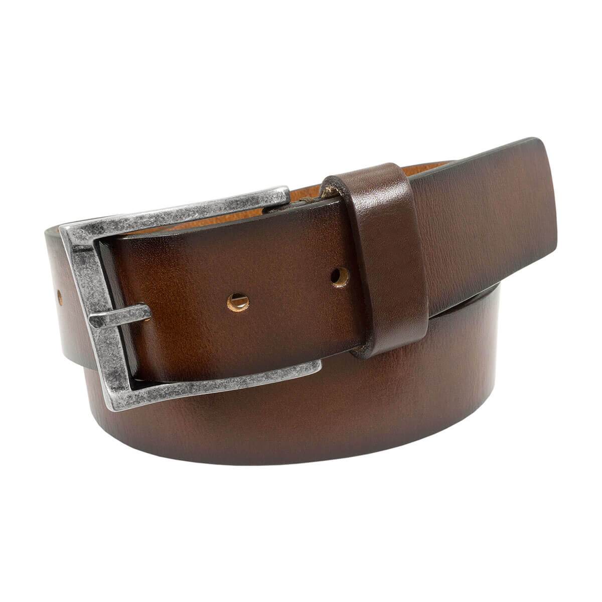 FLORSHEIM Albert Belt for Men - Genuine Leather Dress Belt in Brown - Perfect for Office, Business & Formal Occasions