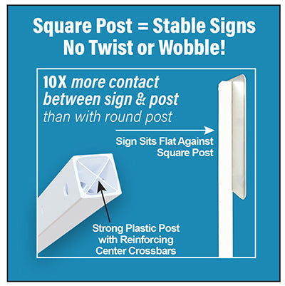 30 LB Heavy Duty Outdoor Portable Parking Lot Sign with 60