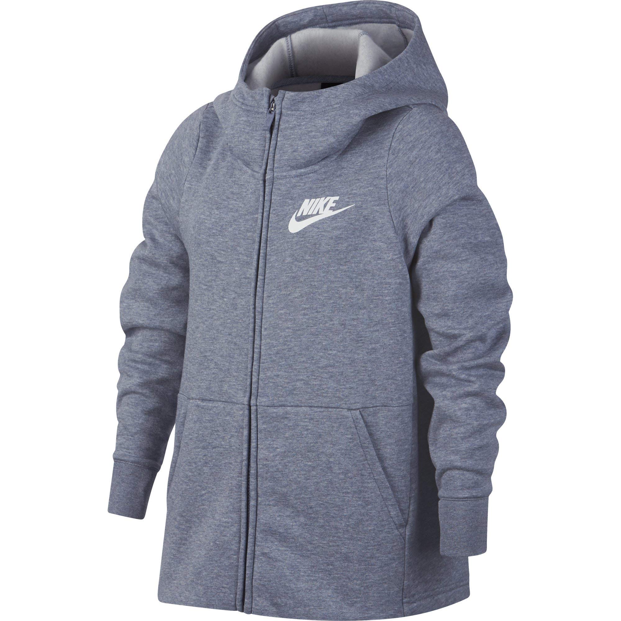 Nike Sportswear Girls' Full-Zip Hoodie - Lightweight Fleece Jacket for School & Play - Perfect for Sports, Casual Wear & Outdoor Activities