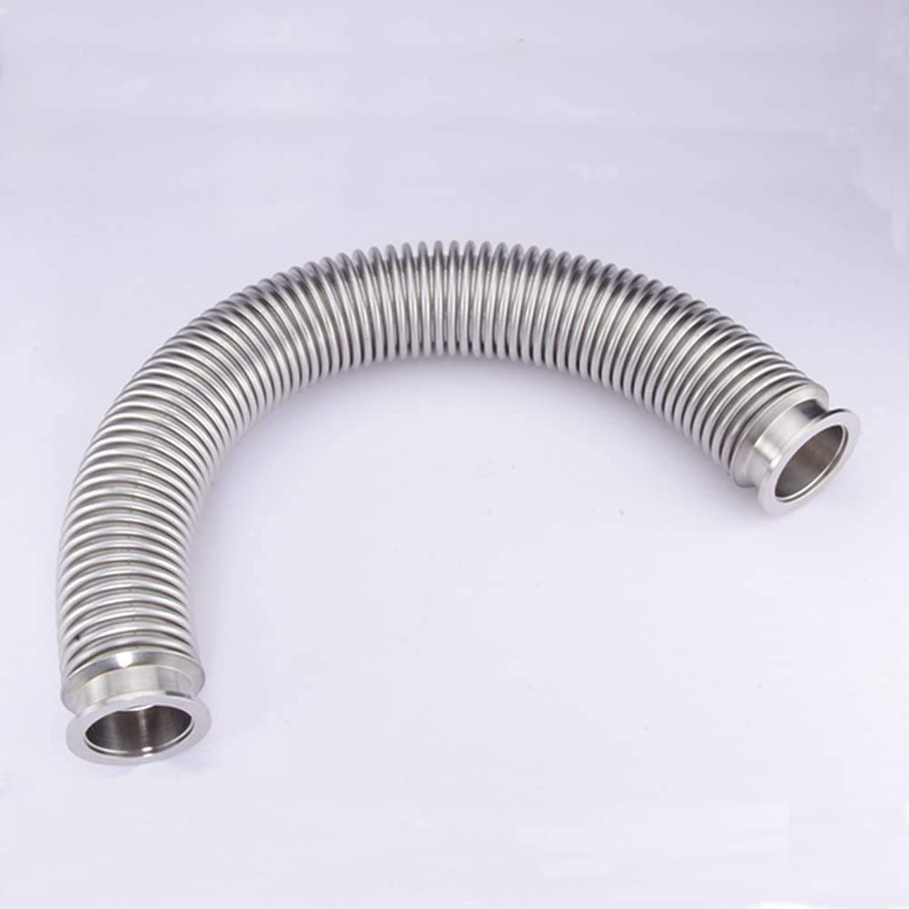 KF25 Vacuum Corrugated Bellows Pipe Tube - ISO-KF Flange Compatible Metal Hose (3000mm/118.11