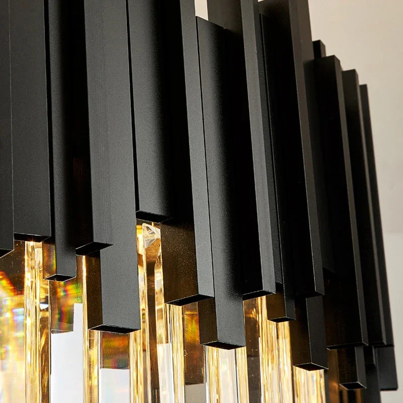 Zen Modern Gold Crystal Chandelier - Elegant Lighting Fixture for Dining Room, Bedroom & Living Room Decor | Dimmable LED Ceiling Light for Home & Office