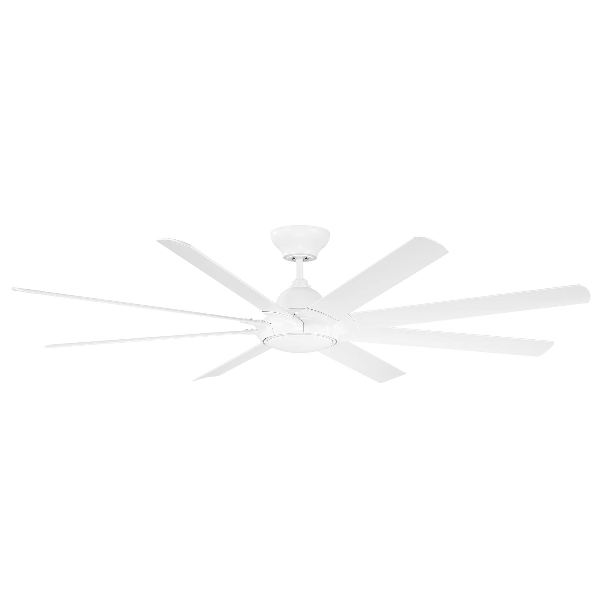80in Hydra Smart Ceiling Fan with 3500K LED Light Kit, Matte White, 8-Blade Design, Alexa & Google Assistant Compatible, Wall Control, iOS/Android App Integration for Indoor and Outdoor Living Spaces