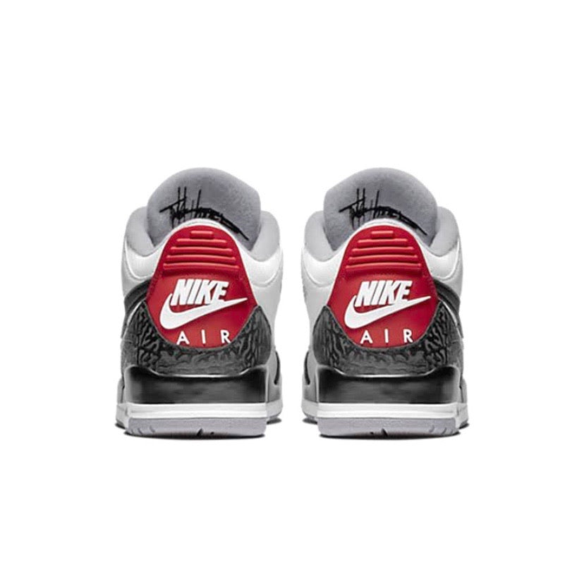 Air Jordan 3 Retro Tinker NRG Sneakers - White/Black/Fire Red Colorway - Basketball Shoes for Men, Streetwear Fashion & Sneaker Collectors