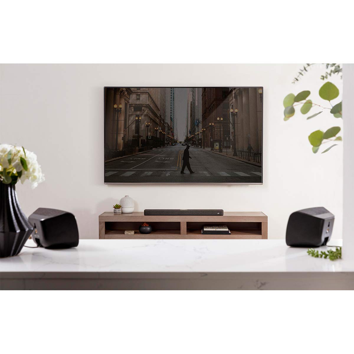 Polk Audio SR2 Wireless Surround Sound Speakers for Polk React & Magnifi Soundbars - Immersive 3D Audio, Easy Bluetooth Setup, Flexible Placement | Home Theater, Gaming & Movie Night Experience (2-Pack)