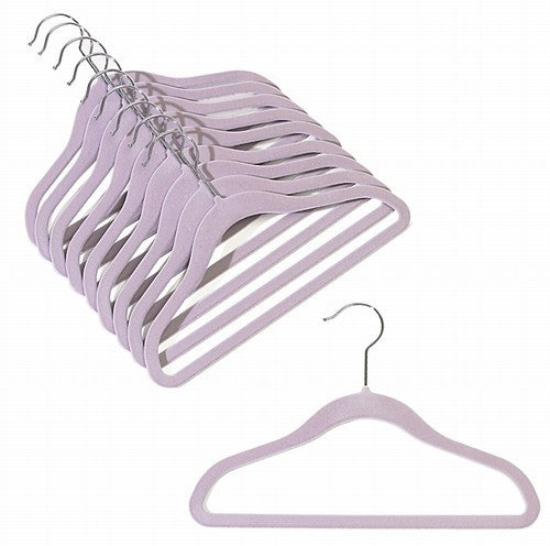 Kids' Slimline Lavender Wooden Clothes Hangers - Space-Saving Children's Wardrobe Organizer for Closet & Nursery Storage