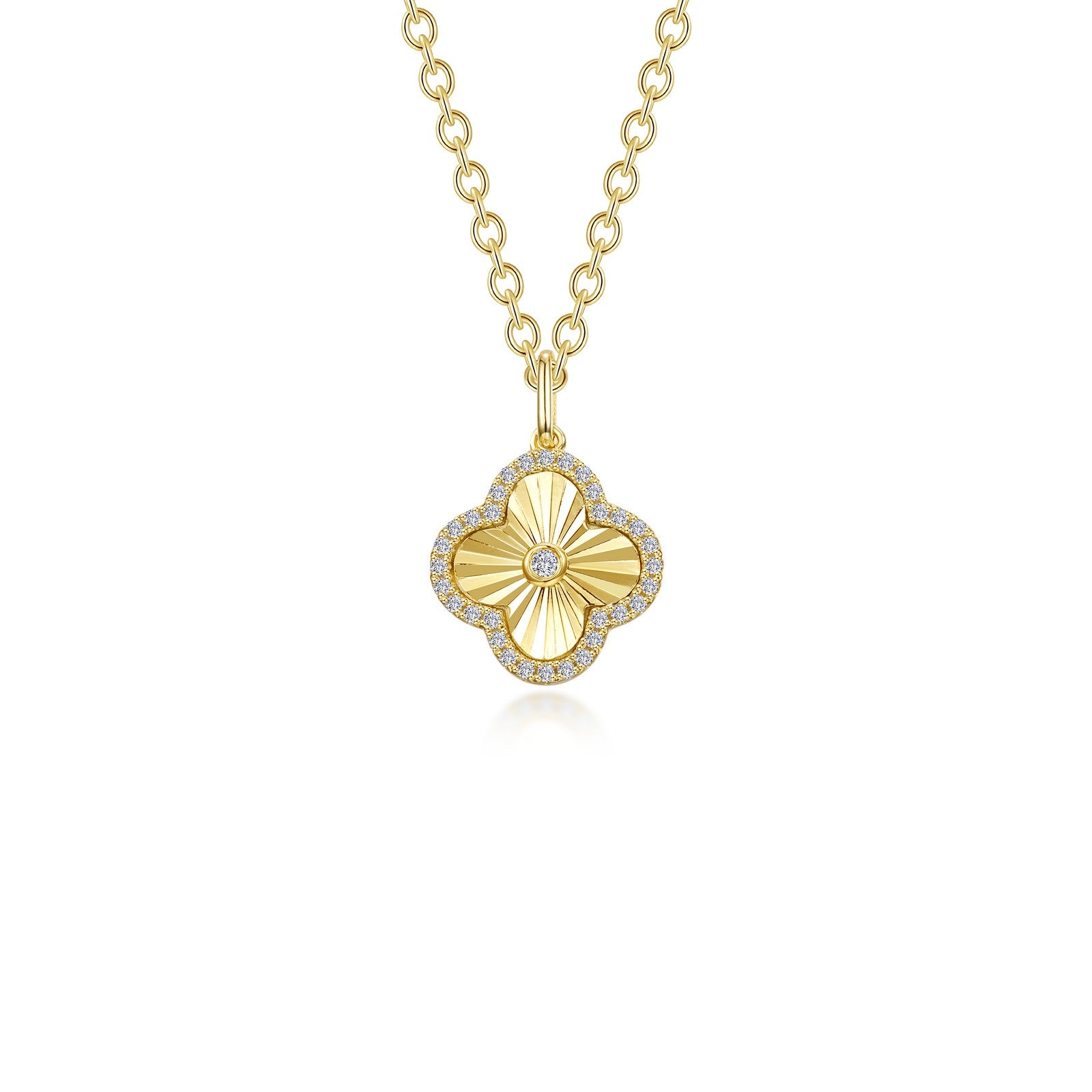 0.6 CTW Diamond Halo Pendant Necklace for Women - Elegant 14K Gold or Sterling Silver Jewelry Gift for Anniversary, Birthday & Special Occasions