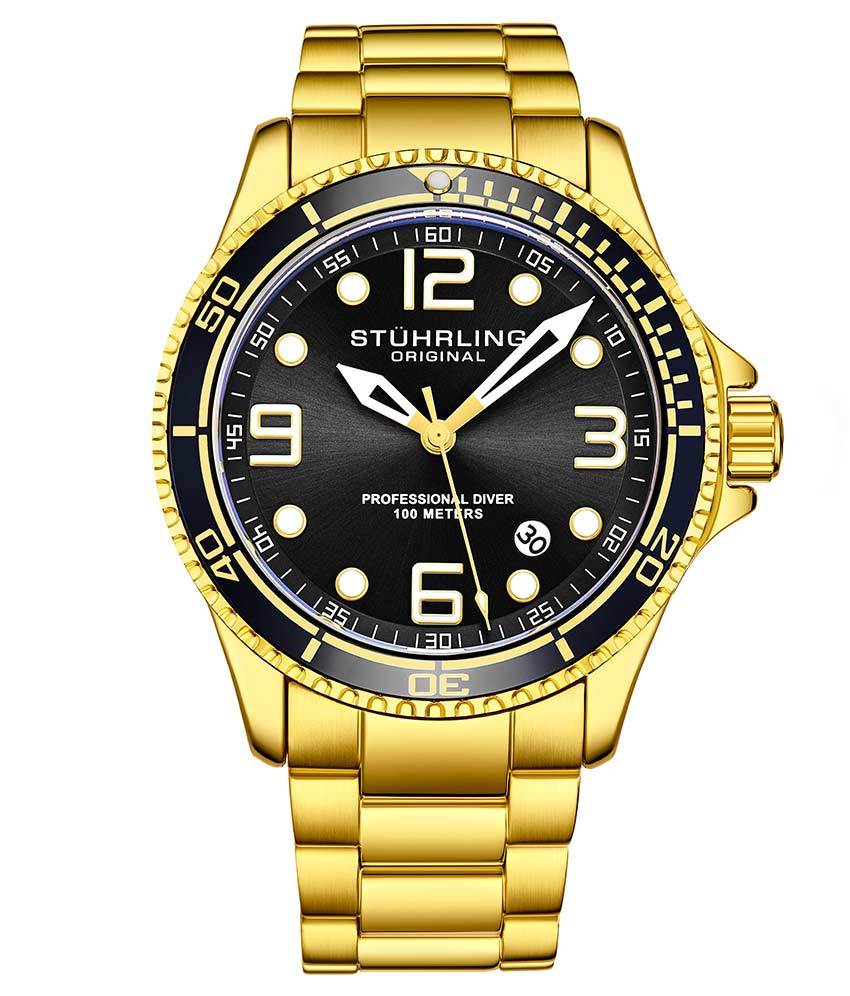 3930 Quartz 43mm Diver Watch - Waterproof Stainless Steel Sports Watch for Men - Perfect for Swimming, Diving & Outdoor Adventures