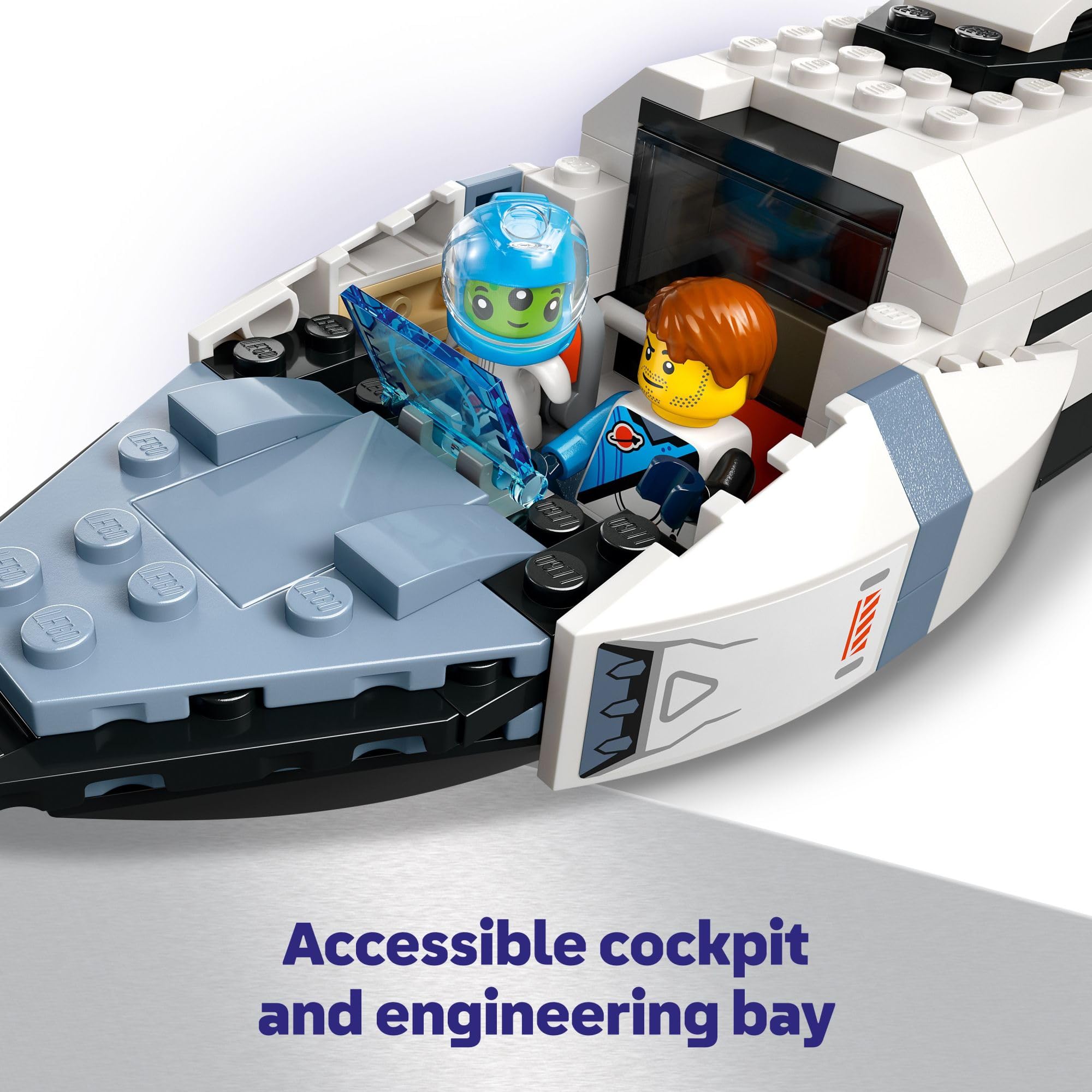 LEGO City Modular Galactic Spaceship Building Toy Set for Kids Ages 7+ - STEM Educational Space Shuttle with 4 Astronaut Minifigures & Alien Figure - Creative Birthday & Christmas Gift for Boys & Girls - Perfect for Space Exploration Play & STEM Learning Activities