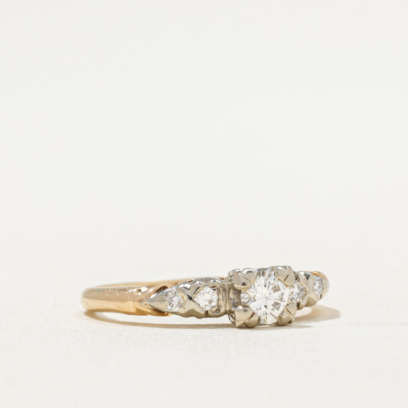 Vintage Diamond Engagement Ring 0.32ctw Size 6.75 - Elegant Wedding Band, Anniversary Gift for Her, Perfect Proposal Jewelry for Brides