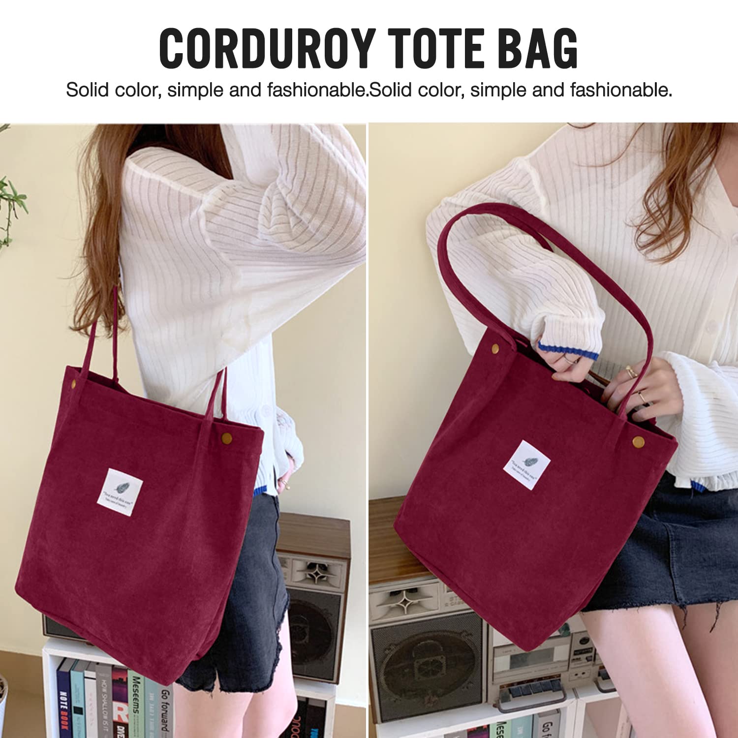 Stylish Women's Tote Bags for Grocery Shopping - Large Reusable Shoulder Bag for Work, Beach & Daily Use