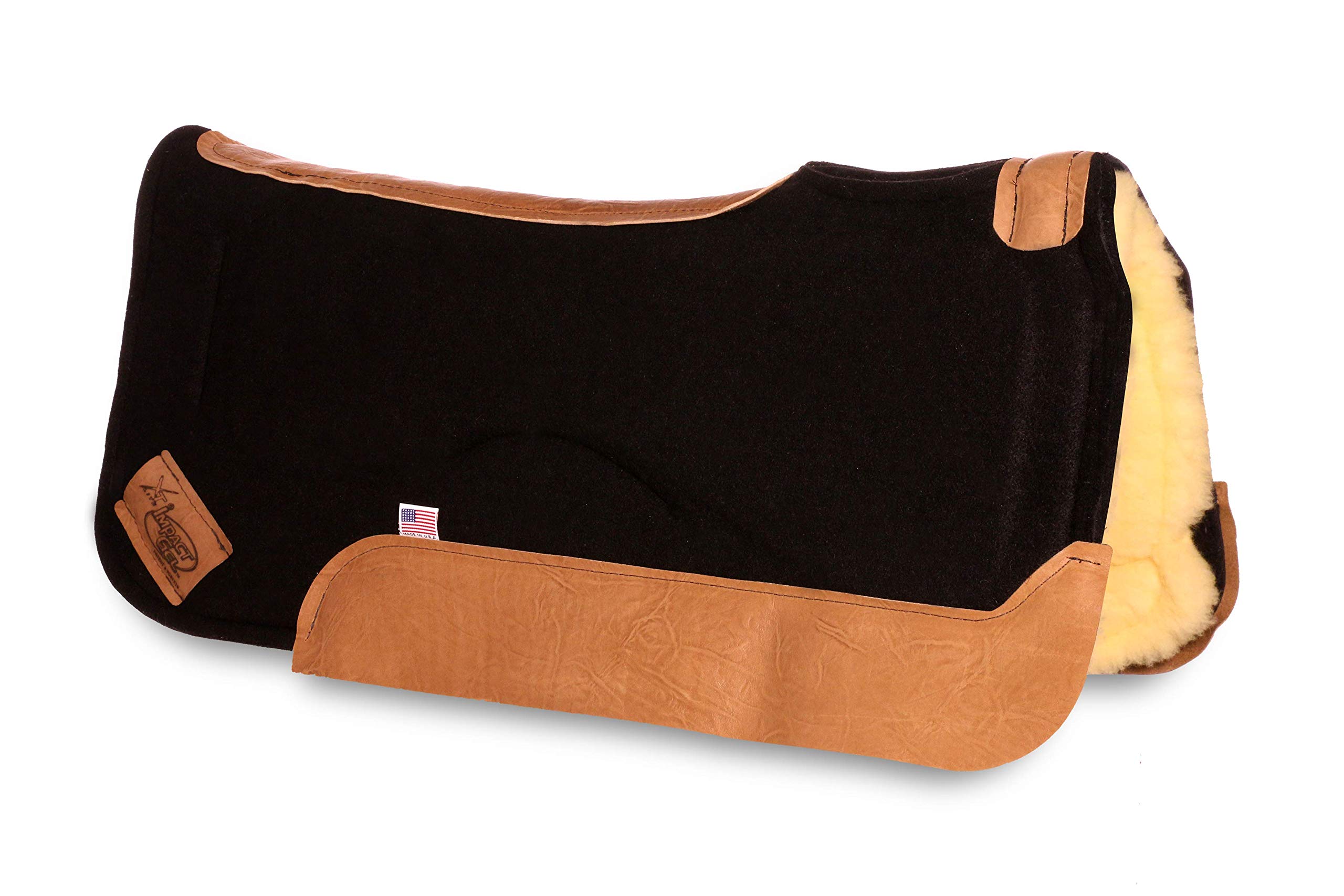 Impact Gel Contour Saddle Pad XT Lite Gel - Shock Absorbing Horse Riding Saddle Pad for Equestrian Sports, Trail Riding & Dressage - Comfort & Protection for Horse & Rider
