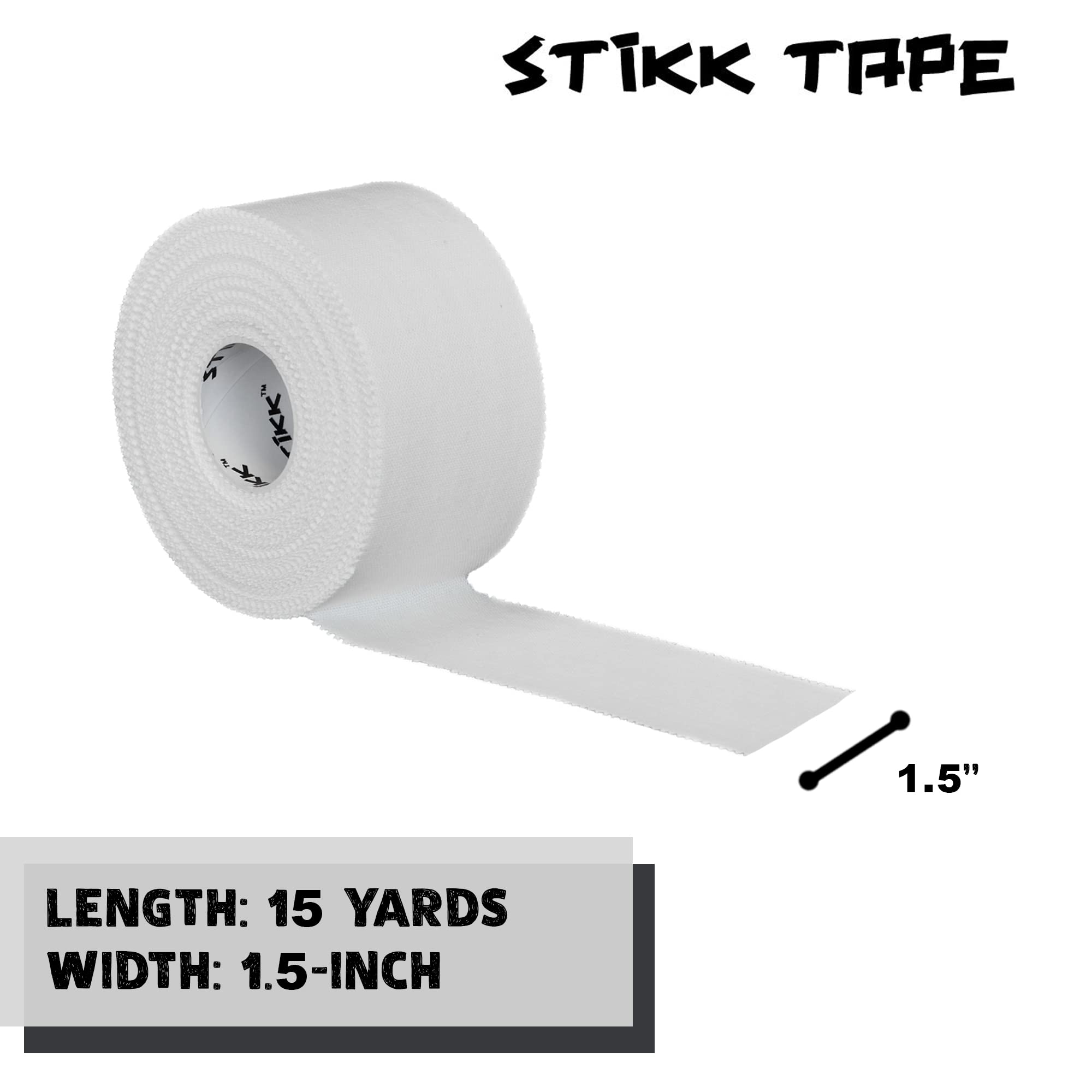 STIKK Athletic Sports Tape - 5 Pack White Kinesiology Tape (1.5
