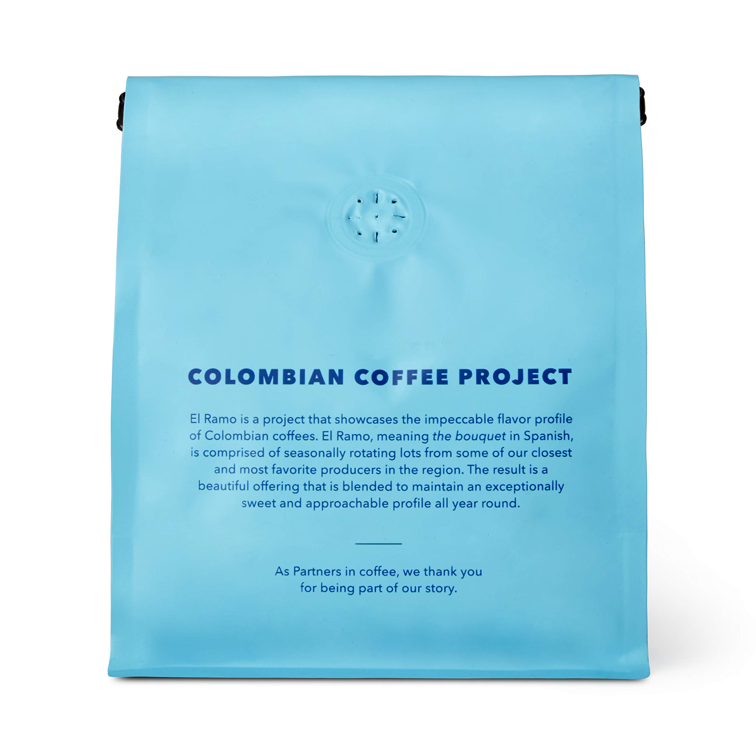 Partners Coffee, Colombia - El Ramo, Premium Whole Bean Coffee, 12 Ounce (340g) - Medium-Light Roast - Specialty Single Origin Arabica Beans for Pour Over, French Press & Espresso - Perfect for Home Brewing & Gifts