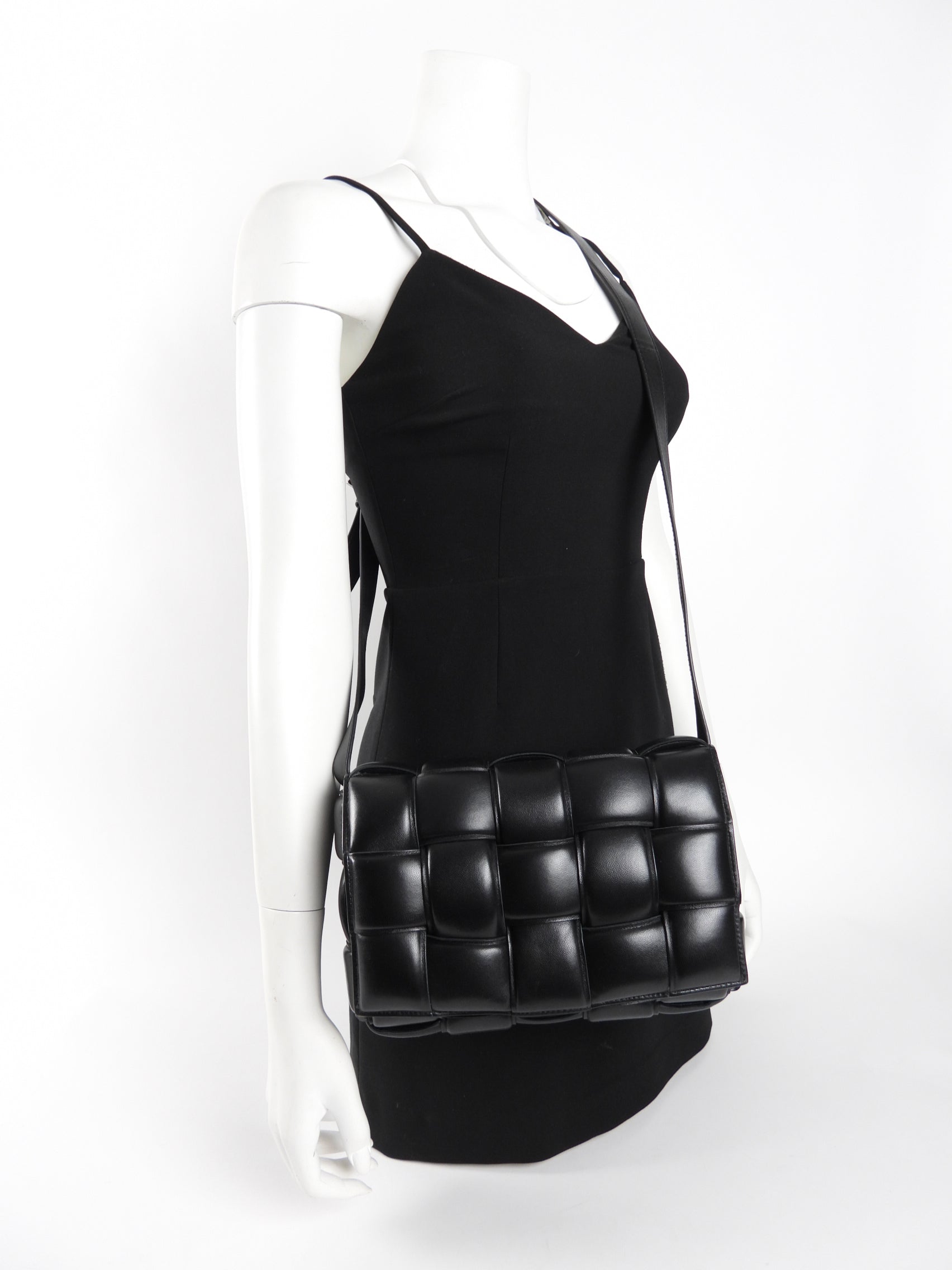 Bottega Veneta Black Padded Casette Crossbody Bag for Women | Luxury Leather Shoulder Purse | Perfect for Date Night, Travel & Everyday Use