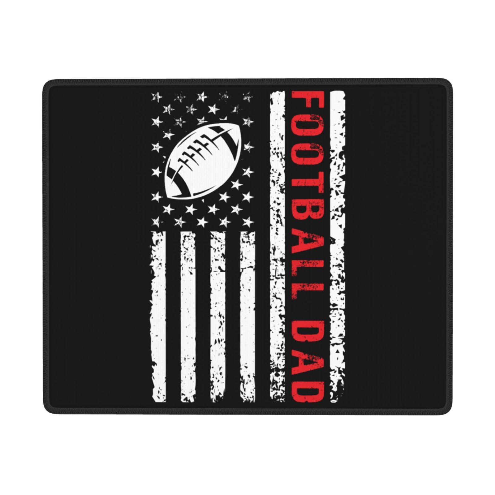 SIYTUAU USA Flag American Football Mouse Pad - Waterproof, Non-Slip Rubber Gaming Mousepad (7x9 inches) for Laptop, Office & PC - Perfect for Sports Fans, Gamers & Workstations