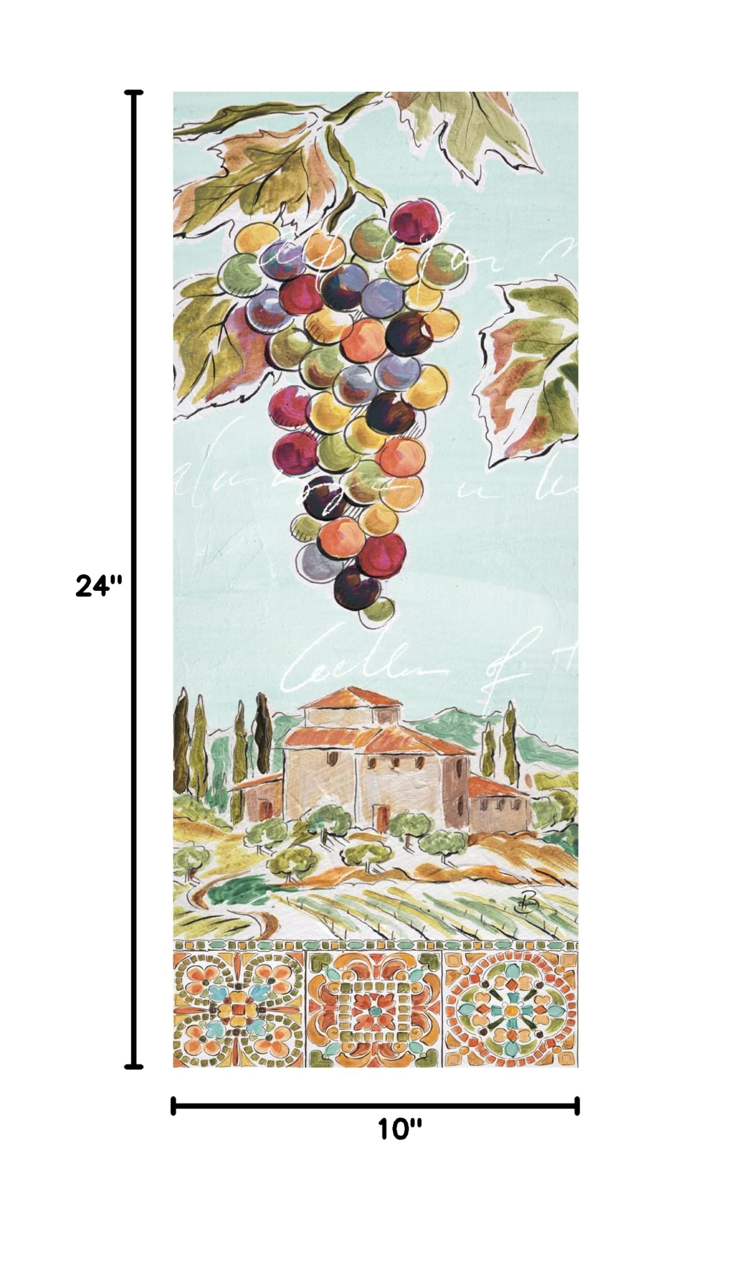 Trademark Fine Art 'Tuscan Breeze V' Canvas Wall Art by Daphne Brissonnet - Italian Countryside Landscape Painting for Living Room, Bedroom & Office Decor