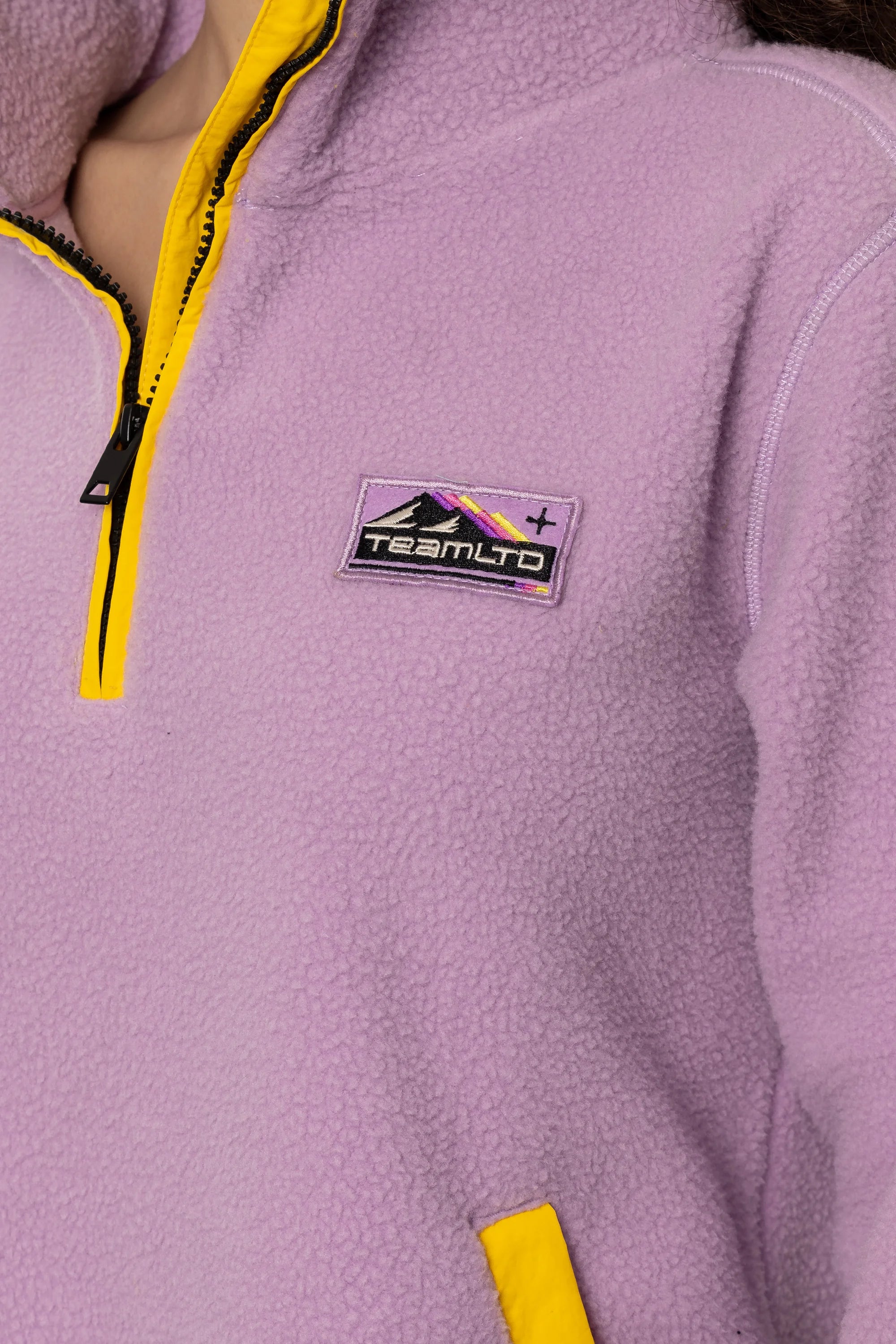 Women's Sherpa 1/4 Zip Fleece Pullover - Soft Lilac Winter Jacket for Hiking, Camping & Outdoor Activities