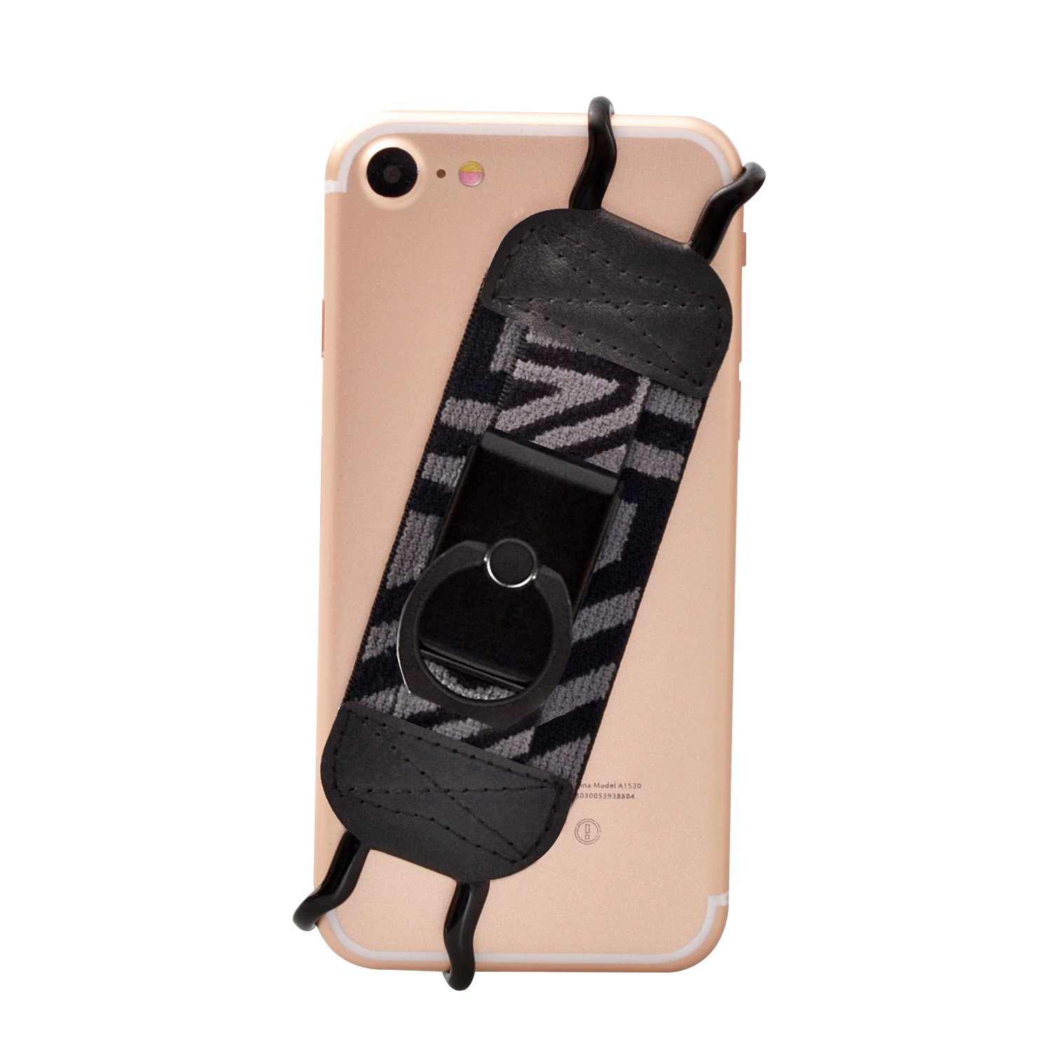360° Rotating Metal Ring Phone Grip Holder with Finger Strap & Stand - Compatible with iPhone 16 Pro Max/15 Plus/14 Pro/13/12/11/SE/Xs Max, Galaxy S24/S23/A55 - Perfect for Gym, Running, Travel & Everyday Use