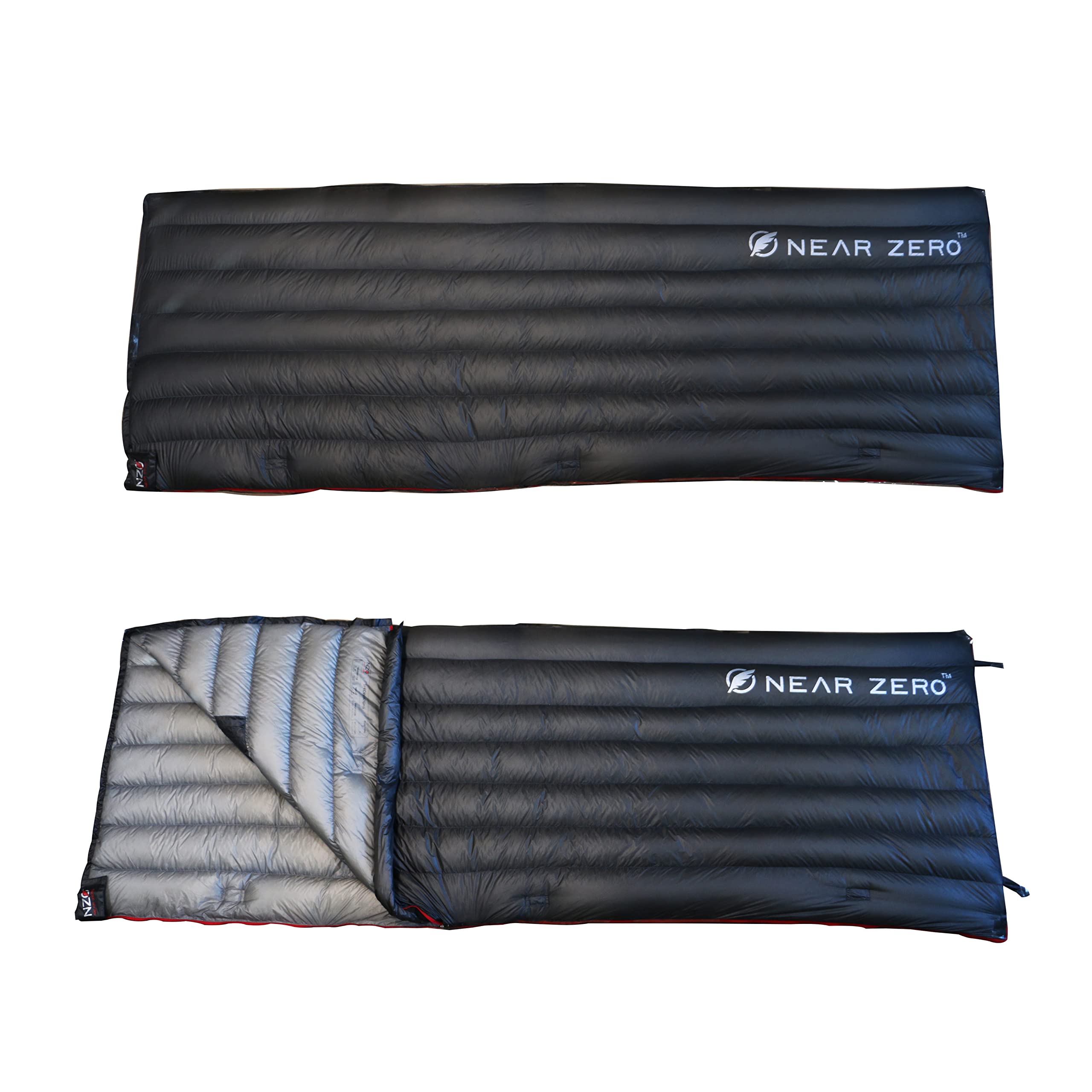 NEAR ZERO Quilt ONE Ultralight 850+ Power Down Quilt & Sleeping Bag for Camping, Hiking & Backpacking | Convertible to 2-Person Sleeping System | Compact 4-Season Camping Gear with Compression Sack | Perfect for Outdoor Adventures & Cold Weather Camping