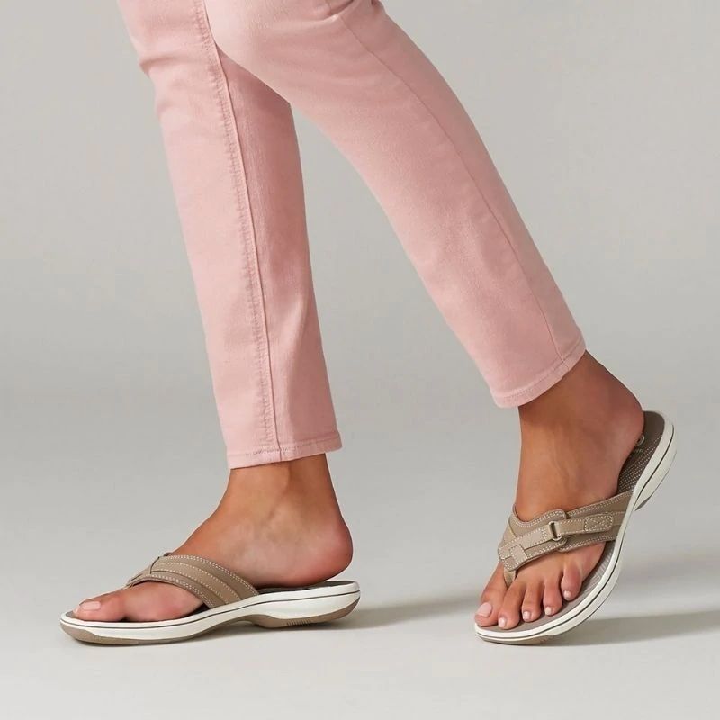 Women's Breeze Sea Clarks Sandals - Comfortable Summer Beach Walking Shoes for Women | Casual Outdoor Slip-On Sandals with Cushioned Footbed | Perfect for Beach Vacations, Poolside Lounging & City Strolls