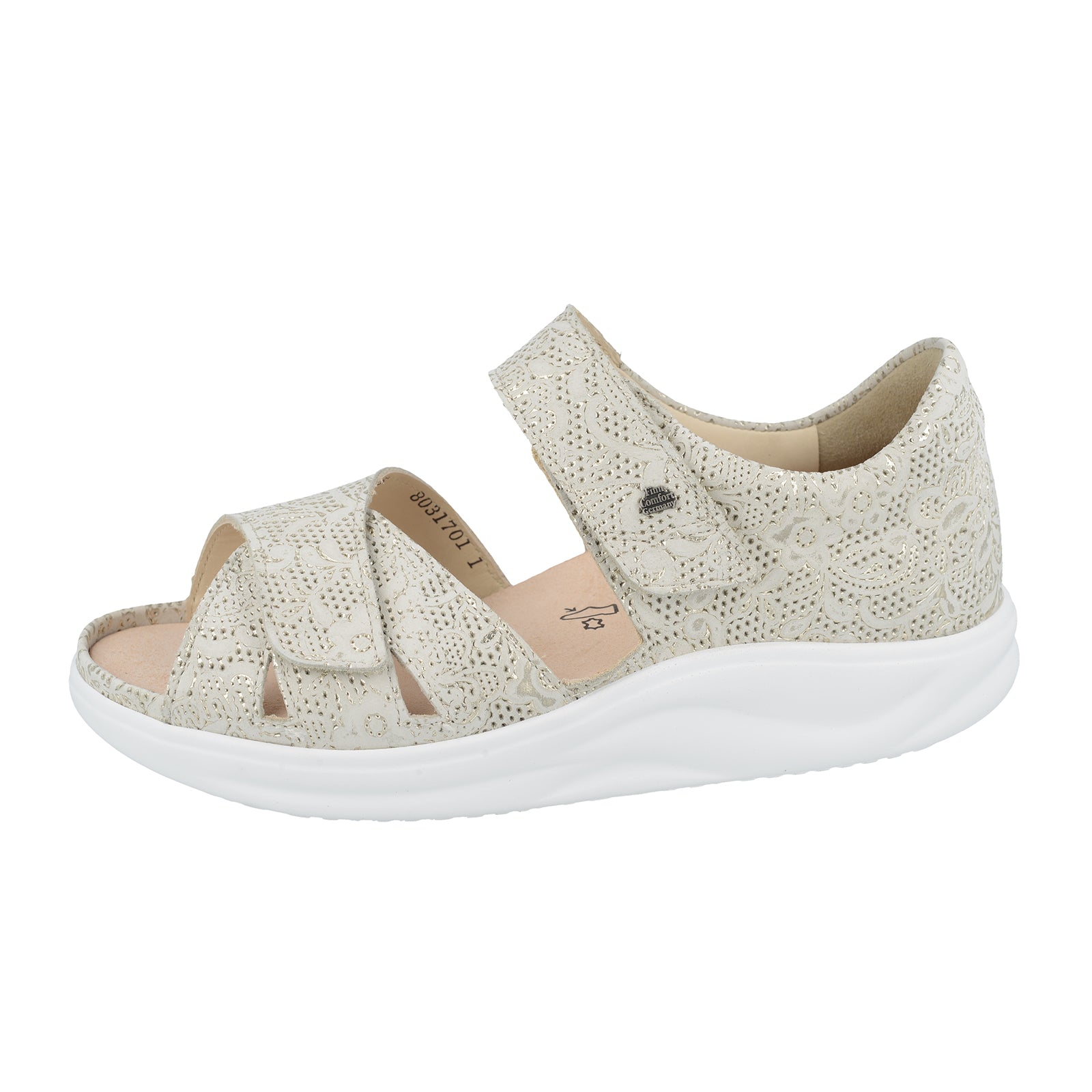 Finn Comfort Makuhari Backstrap Sandals for Women - Champagne Garden | Premium Comfort & Support | Perfect for Beach Vacations, Summer Walks & Casual Outings