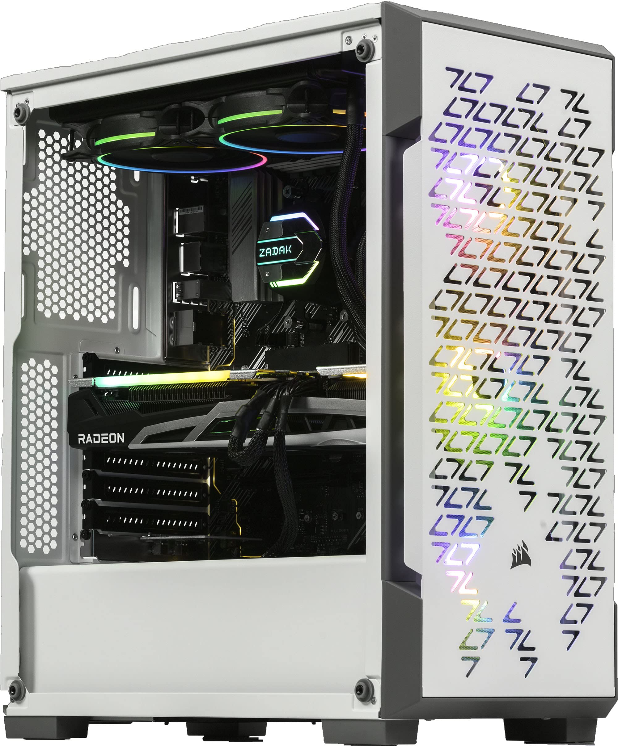Velztorm Azcia Custom Gaming PC - AMD Ryzen 7 5800X 8-Core, 16GB RAM, 1TB SSD + 3TB HDD, Radeon RX 6600 XT, WiFi, USB 3.0/3.1, HDMI, Windows 10 Home - Perfect for 4K Gaming, Streaming & Content Creation