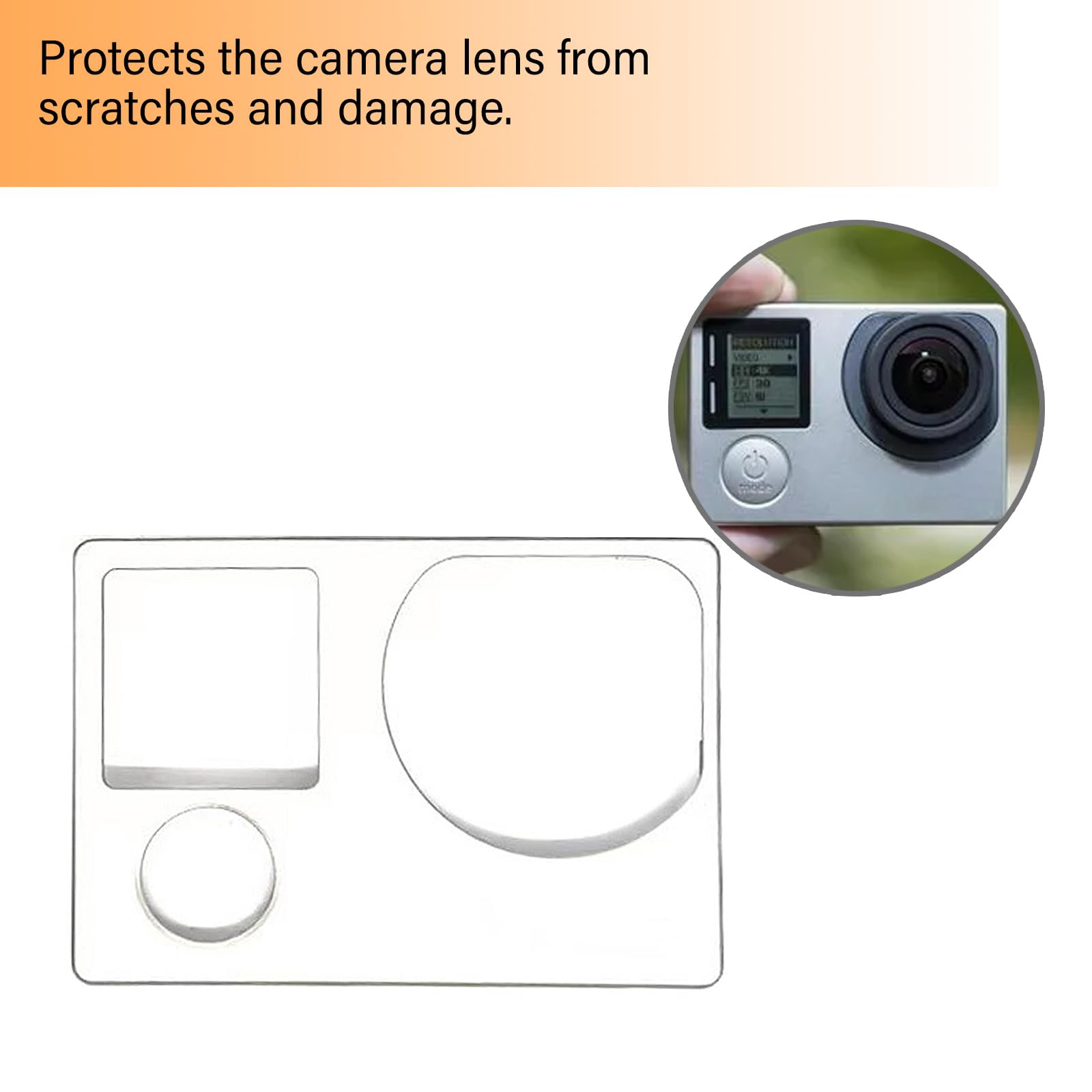 Replacement Front Housing Frame for GoPro Hero 4 Action Camera - Durable Faceplate Cover with Lens Protector - Perfect for Outdoor Sports, Waterproof Case for Surfing, Skiing & Adventure Photography