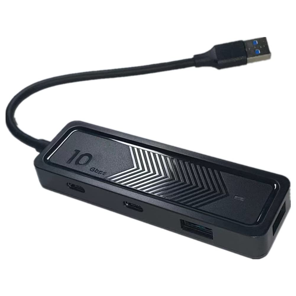 Zunedhys 6-in-1 USB C Hub with Memory Card Reader - 10Gbps High-Speed Data Transfer, USB 3.2 Type C to USB A Splitter - Perfect for MacBook Pro, iPad Pro, Laptop & Desktop Computer Accessories