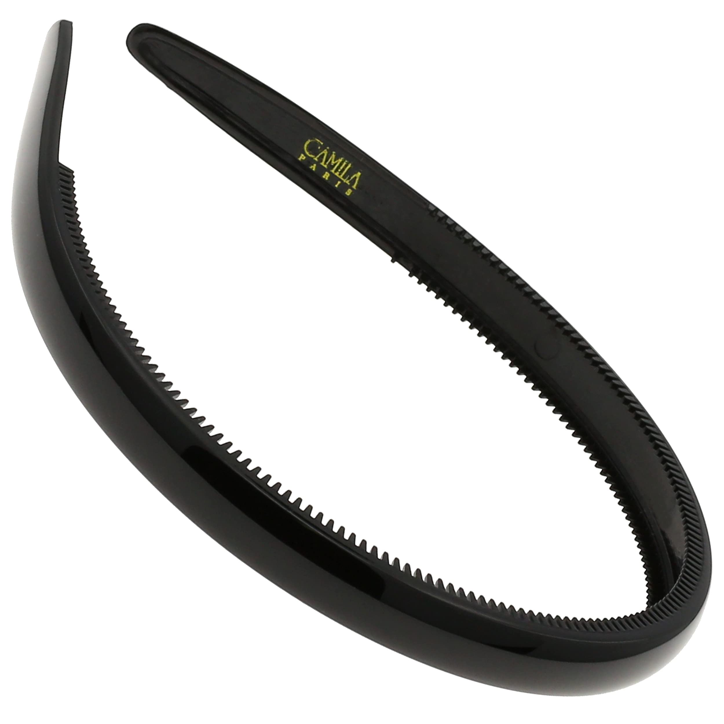 Camila Paris CP3011 French Fashion Headband for Women - Flexible Hairband with Teeth for Strong Hold | No Slip Durable Hair Accessory | Made in France with Cellulose | Perfect for Workouts, Office & Everyday Styling