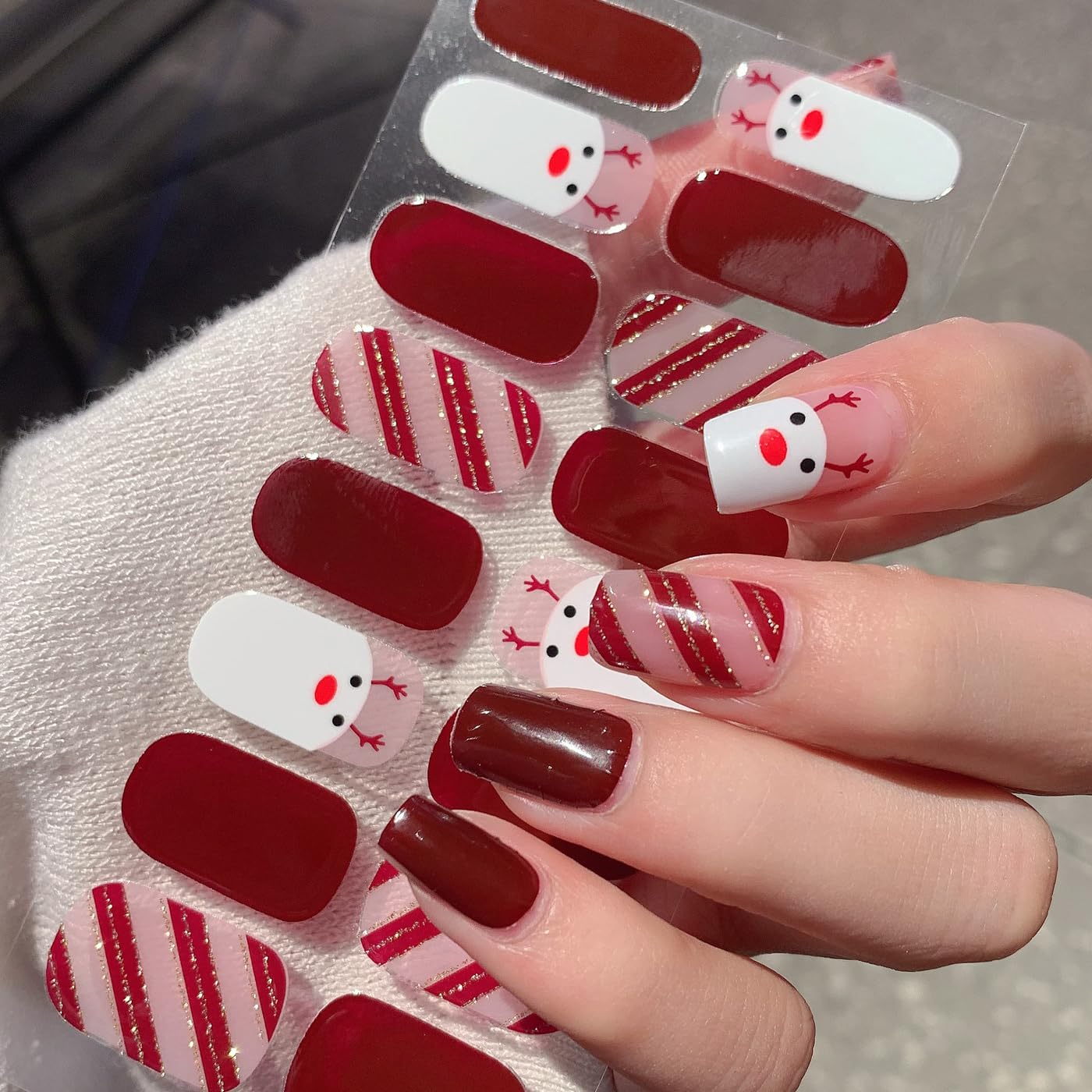 6 Sheets Christmas Nail Stickers - Snowflake & Santa Designs for Winter Manicure