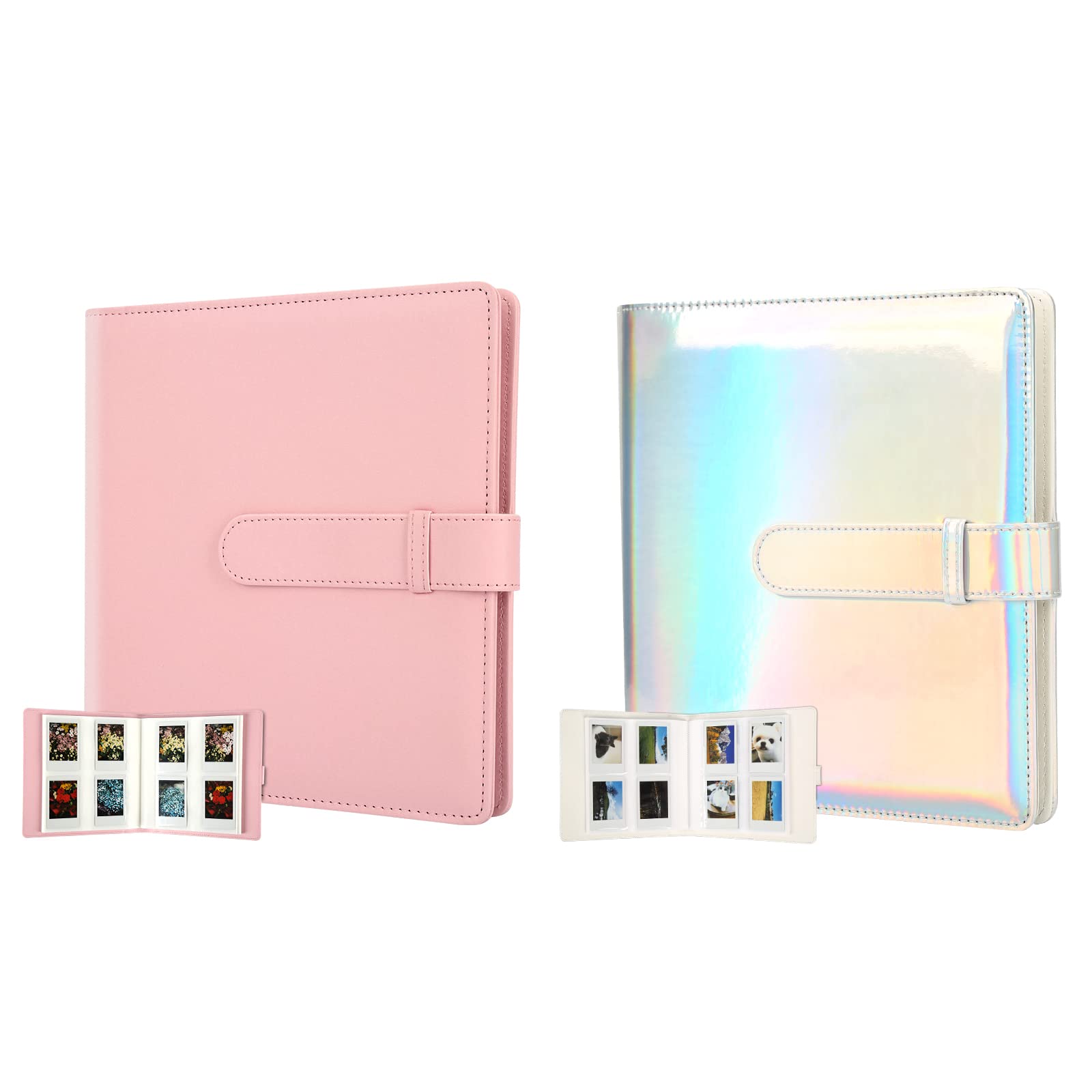 2-Pack 256-Pocket Photo Album for Fujifilm Instax Mini LiPlay 11 90 70 50S 26 25 9 8+ 8 7S & Mini Link SP-1 Printer - Compatible with Polaroid Snap, SnapTouch, PIC-300, Z2300 - Mint Green - Perfect for Travel, Parties, and Memory Keeping