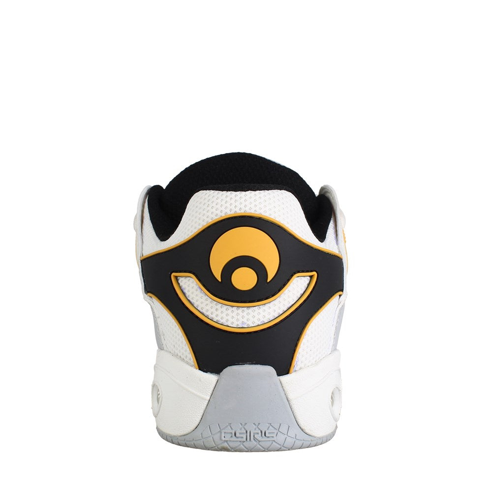 Osiris D3 OG Sneakers - White/Grey/Yellow Skate Shoes for Men | Retro High-Top Skateboarding Shoes for Streetwear & Urban Fashion