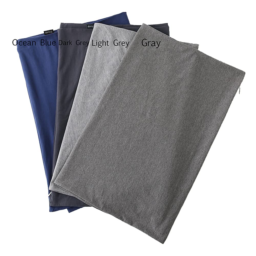 Premium Soft Jersey Cotton Body Pillow Cover 20x54 Inches - Cooling Zippered Pillowcase for Adults (Light Grey) | Perfect for Side Sleepers, Pregnancy Support & Anime Enthusiasts
