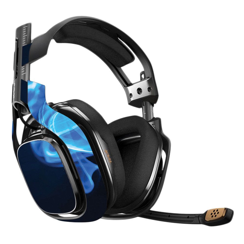 Astro A40 3rd Generation Gaming Headset Skin - Blue Flames Protective Vinyl Wrap | Durable Decal Cover | Easy to Apply & Remove | Made in USA | Perfect for Gaming, Streaming & Esports
