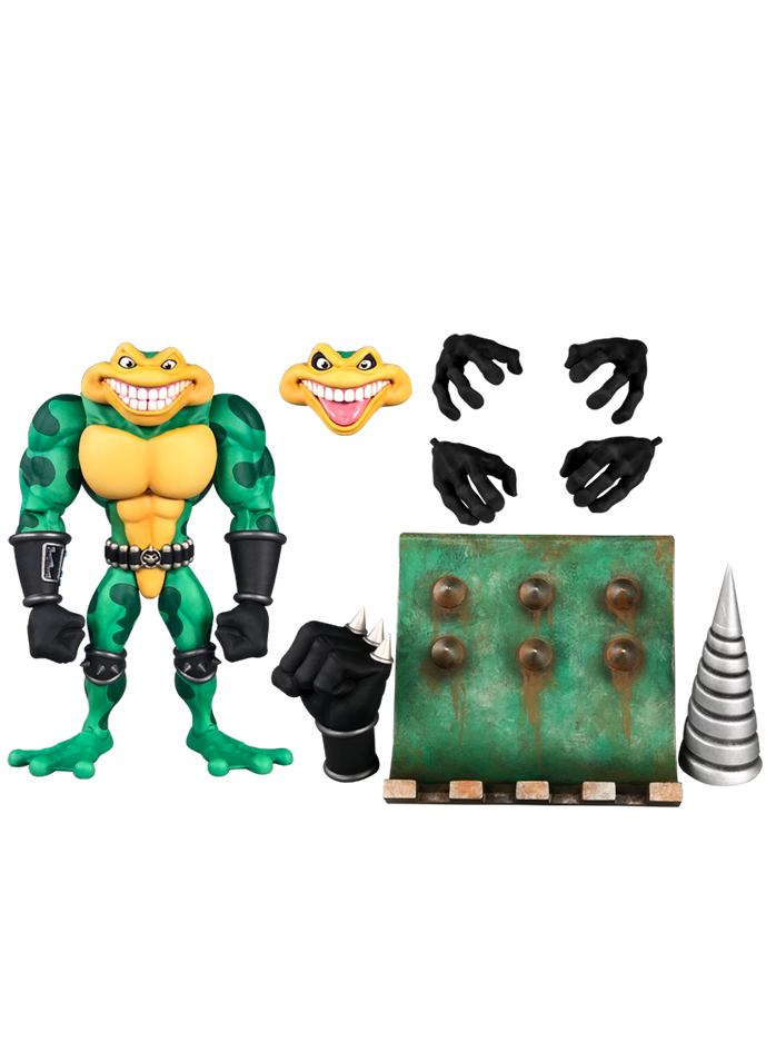 Vintage Battletoads Zitz Action Figure with Original Box - 6-Inch Collectible Toy for Gamers & Retro Fans | Perfect for Display, Gifts & Nostalgic Gaming Decor