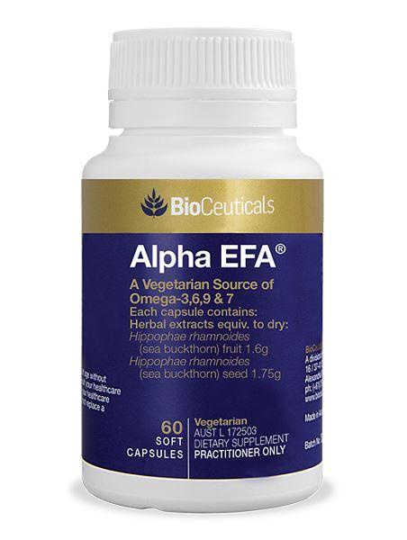 BioCeuticals Alpha EFA - Premium Omega-3-6-9 Essential Fatty Acid Supplement for Heart & Brain Health | Supports Skin, Joint & Immune Function | Ideal for Active Lifestyles & Wellness Routines