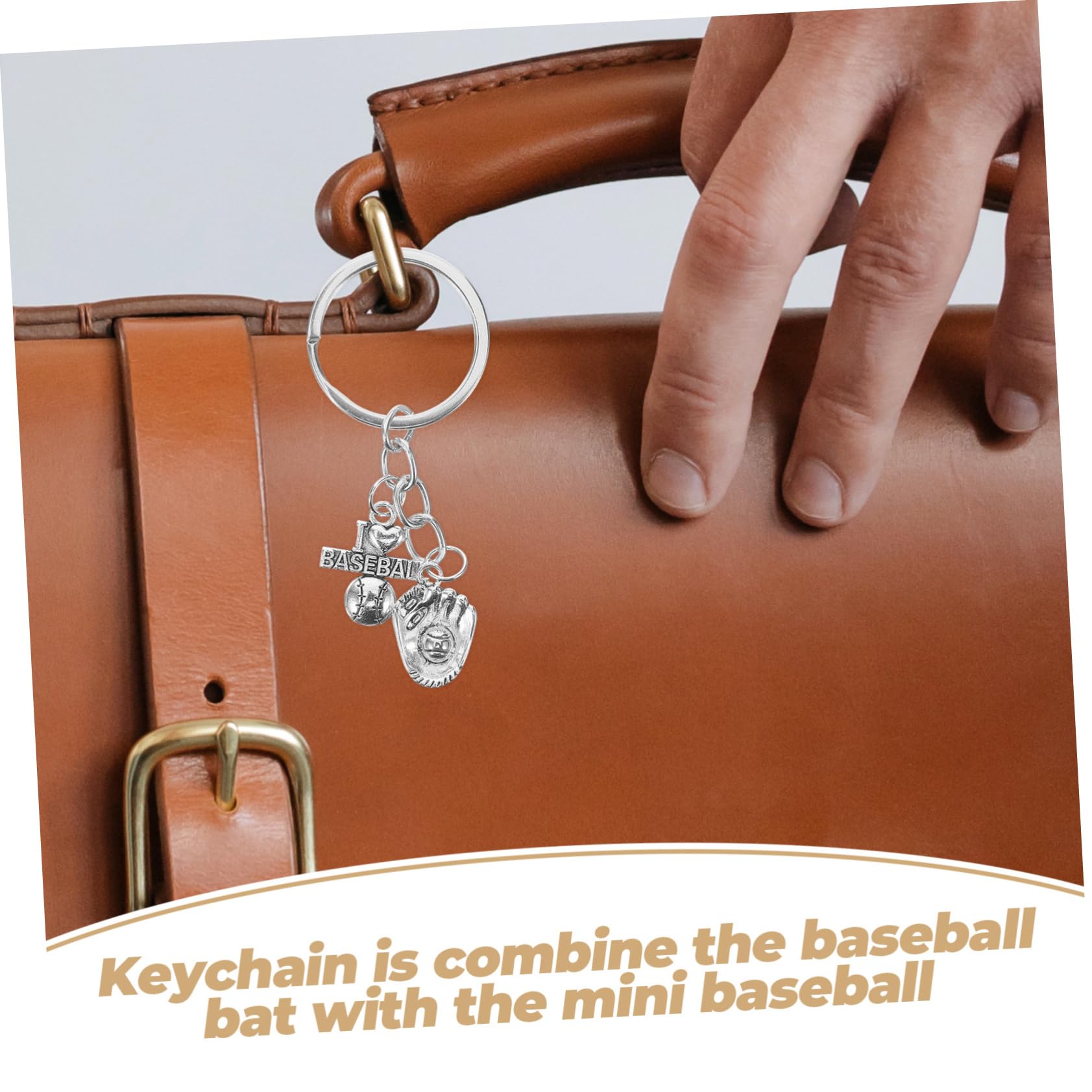 SUPVOX 5 Pack Baseball Keychain Set - Softball Key Ring, Sports Keychain Accessories for Women - Perfect for Backpacks, Bags & Key Holders - Great Baseball Decor Gift for Female Fans & Players