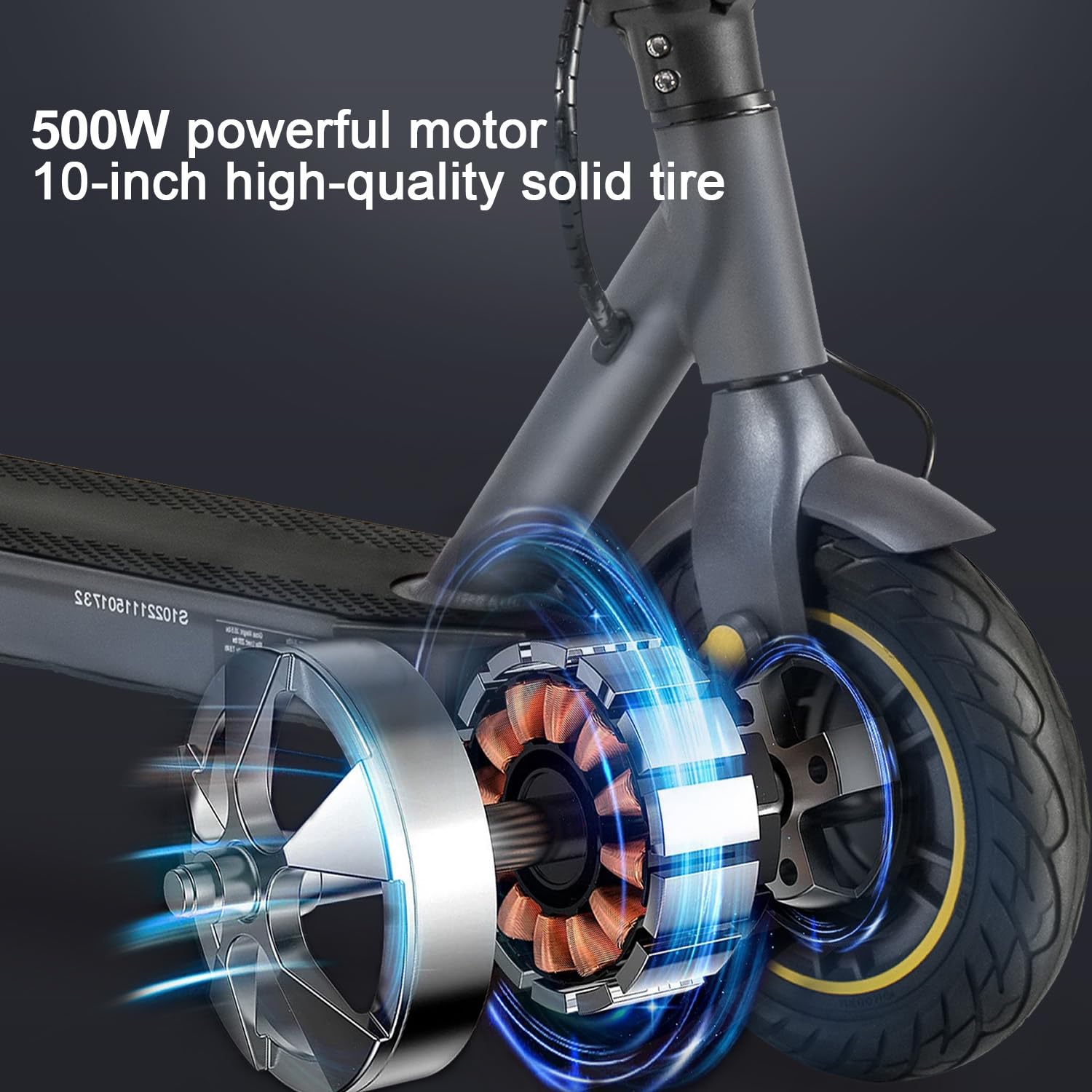 Premium Electric Scooter for Adults - 600W Motor, 19MPH Speed & 19-22 Mile Range - 10