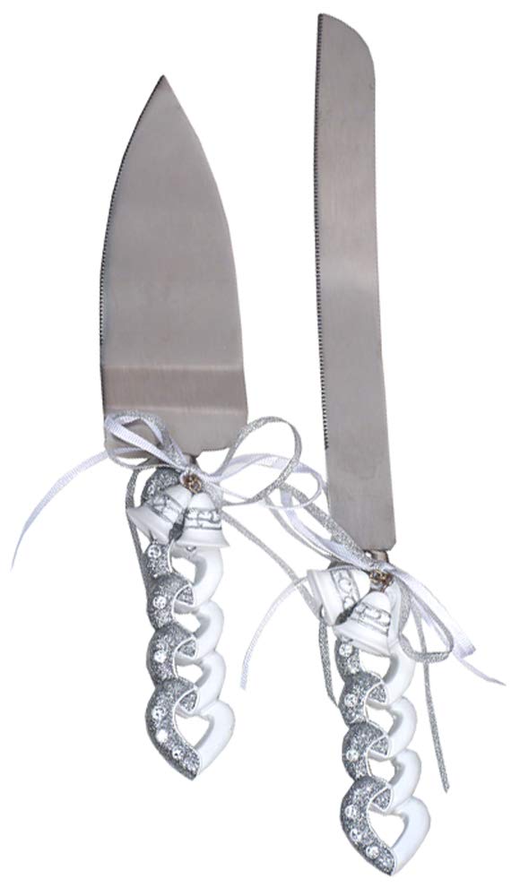 Elegant Wedding Cake Knife Set - Stainless Steel Cake Cutting Server for Bridal Showers, Anniversaries & Special Occasions - Perfect for Wedding Cakes, Anniversary Desserts & Celebration Cakes