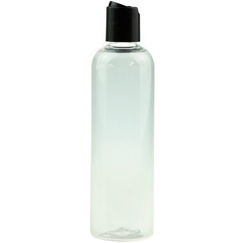 250ml Clear PET Plastic Bottle with Black Disc Cap - Ideal for Beverages, Essential Oils & DIY Projects
