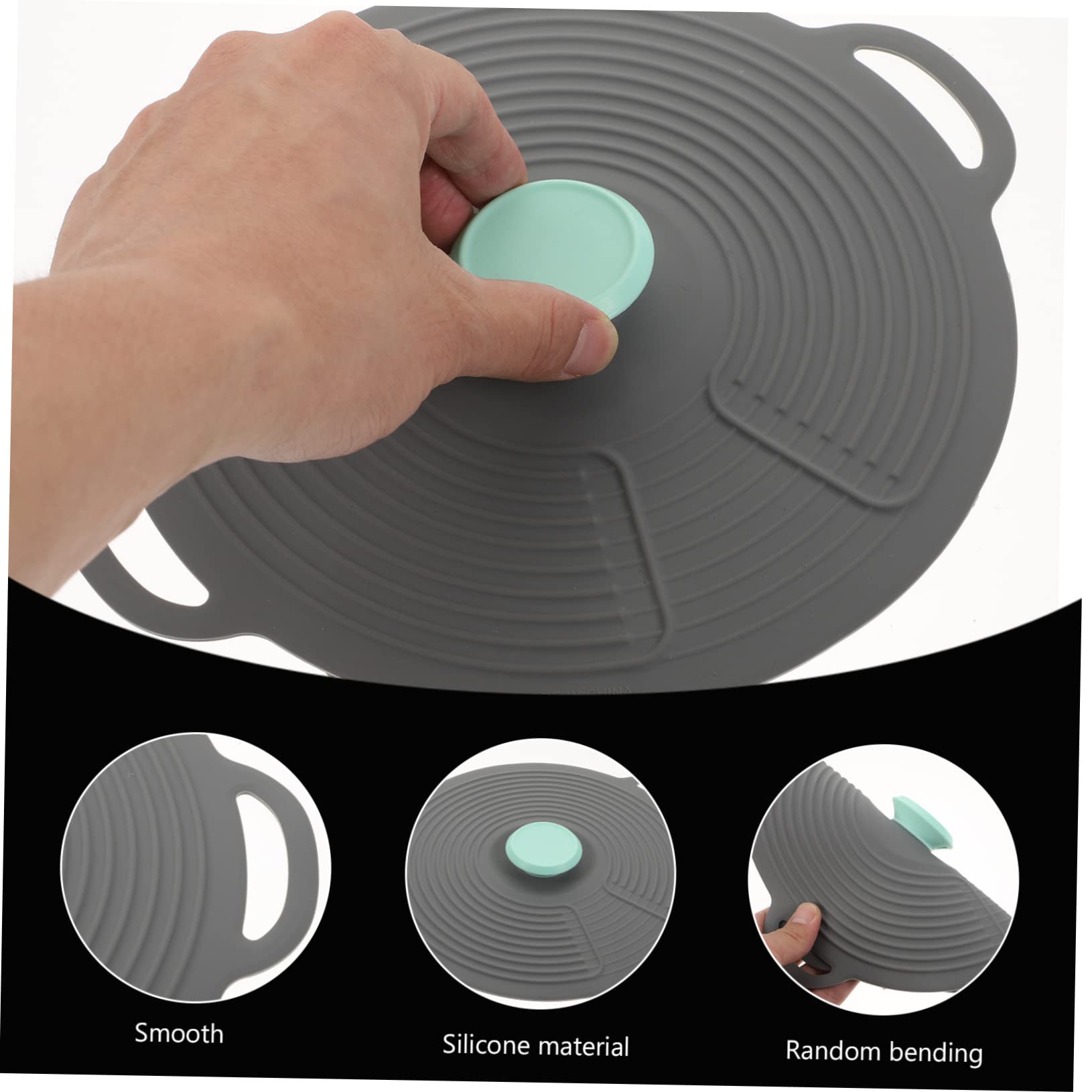 TOPBATHY 2-Pack Silicone Microwave Pot Lids - Flexible, Heat-Resistant Silicone Suction Lids for Bowls & Dishes - Perfect for Microwave Cooking, Food Storage & Meal Prep