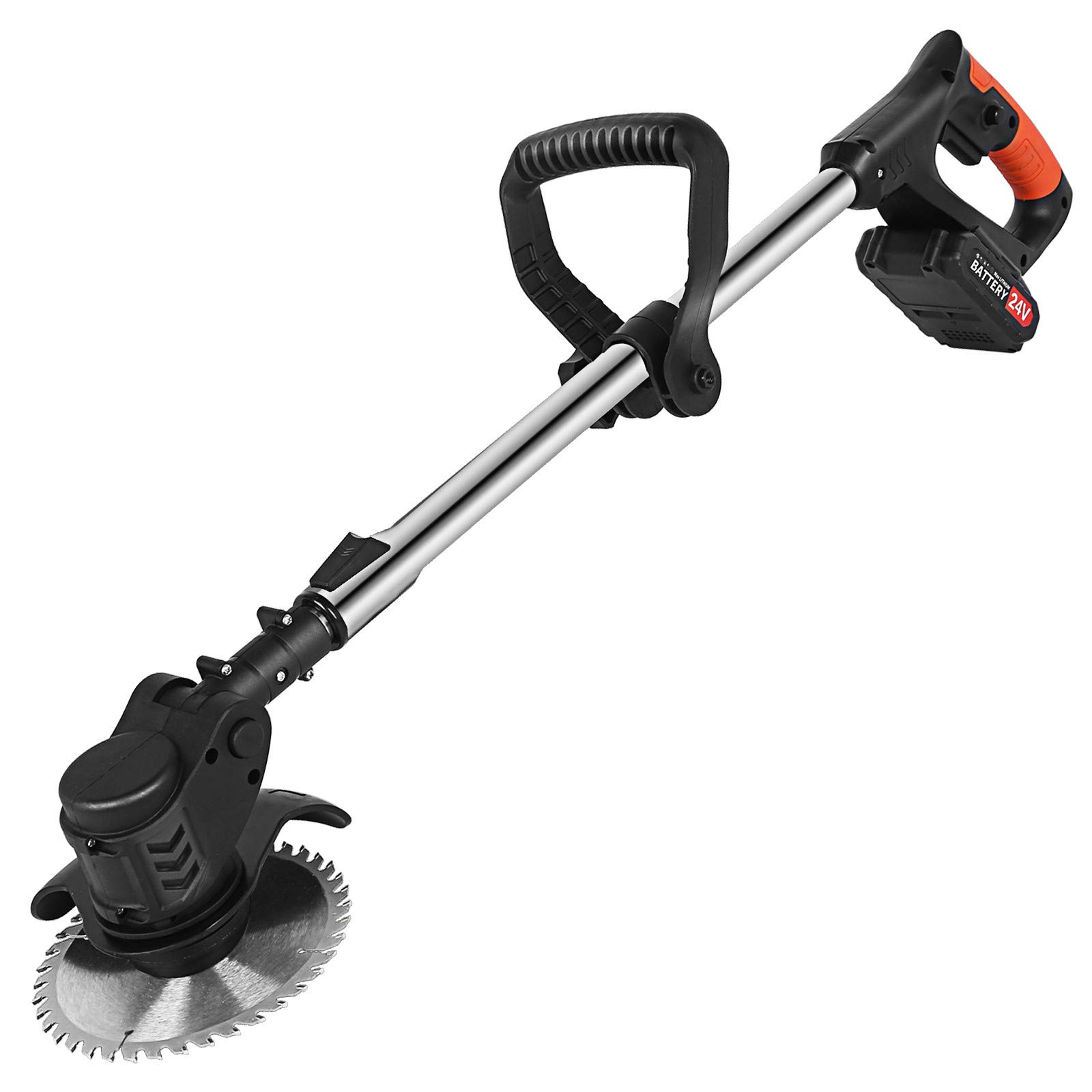 Yiser 24V Cordless String Grass Trimmer Weed Eater with 2 Lithium-Ion Batteries & Lantern Tool Kit - Lightweight Black Lawn Edger for Yard Maintenance, Garden Care, and Landscaping