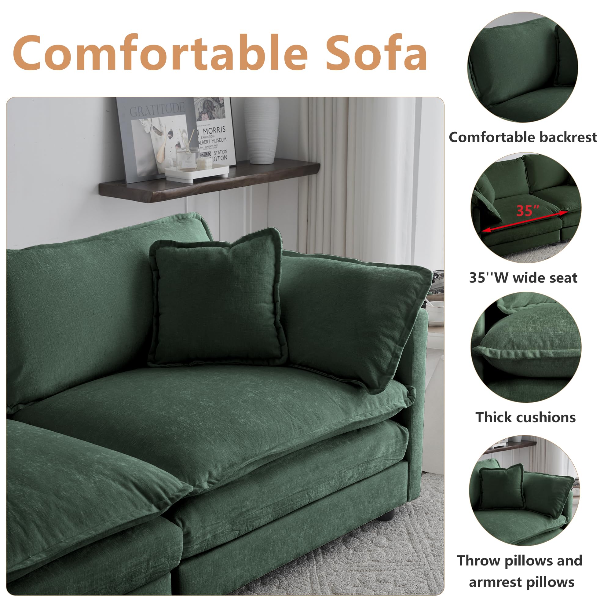Modular Sectional Sofa 111.5