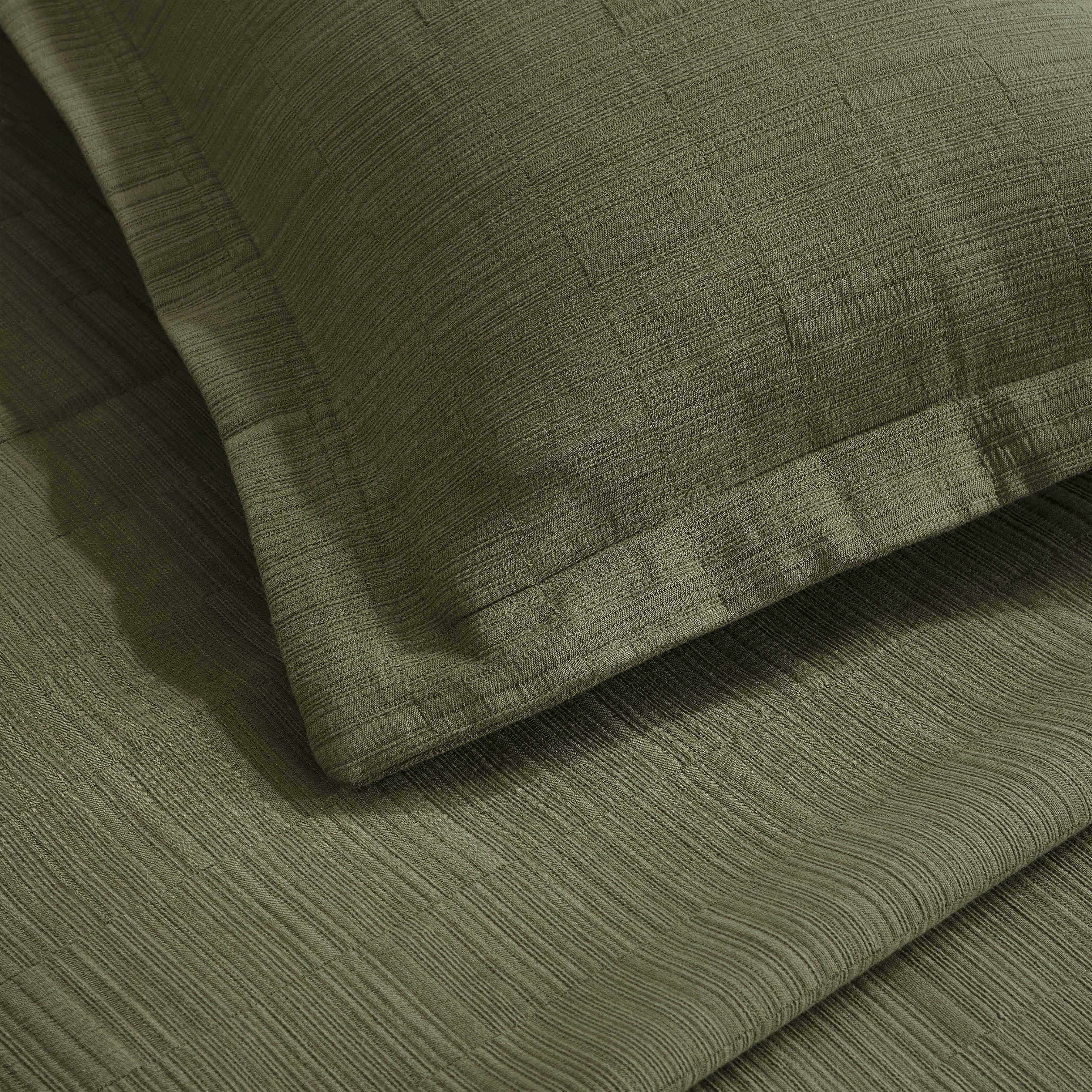 Premium Zenith Cotton Medium Weight Matelasse Bedspread & Sham Set - Queen Size, Luxury Textured Bedding for Master Bedroom & Guest Room Decor
