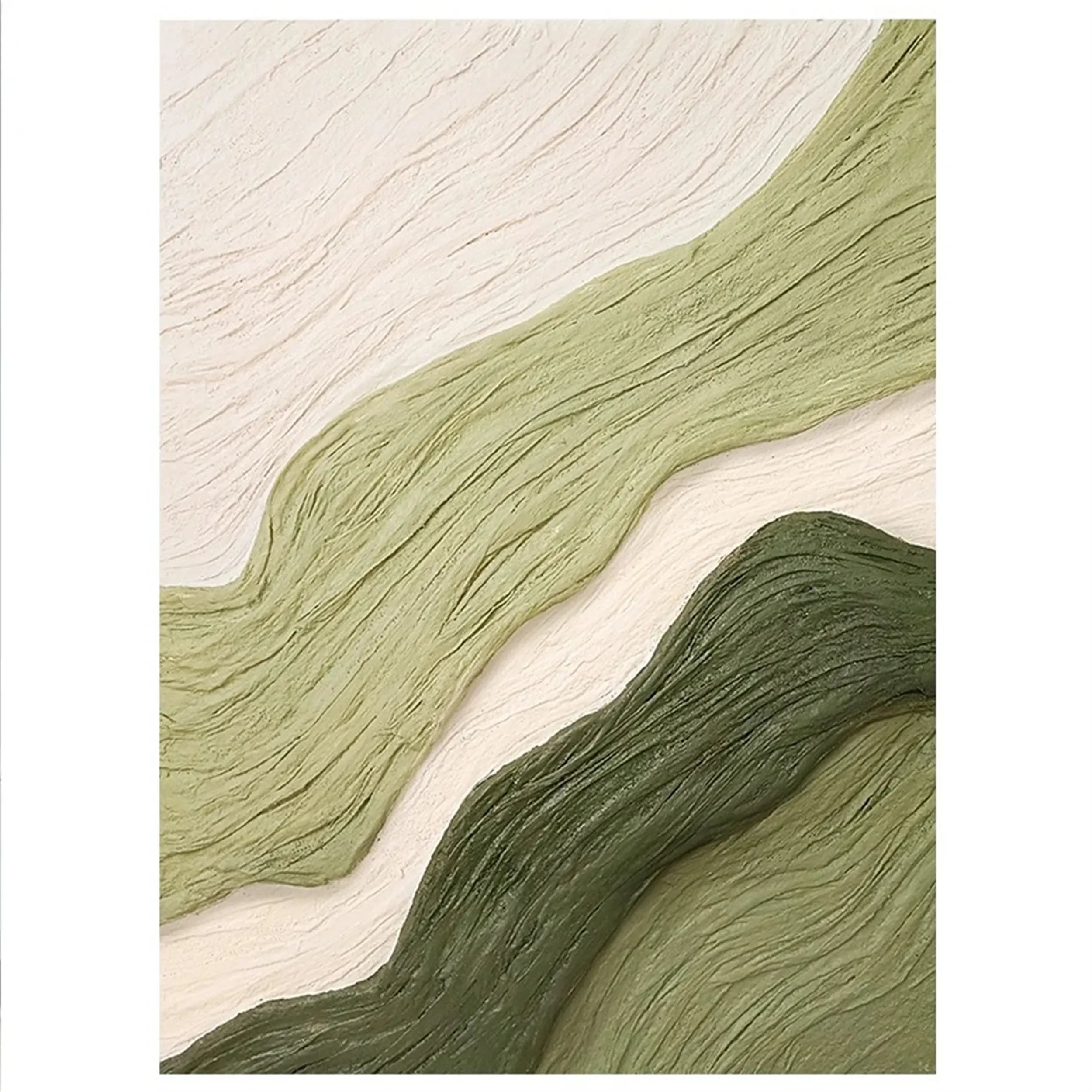 Blue & Green Abstract Art Print #BG036 - Modern Wall Decor for Living Room, Bedroom & Office